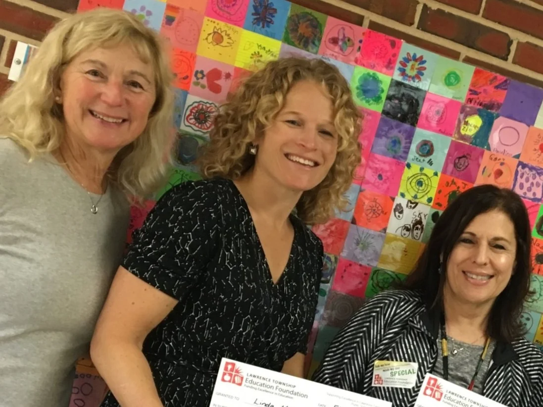 From left to right: JoAnn Groeger (LTPS Board of Education); Karen Faiman (Executive Director, LTEF); Linda Miller (Ben Franklin).