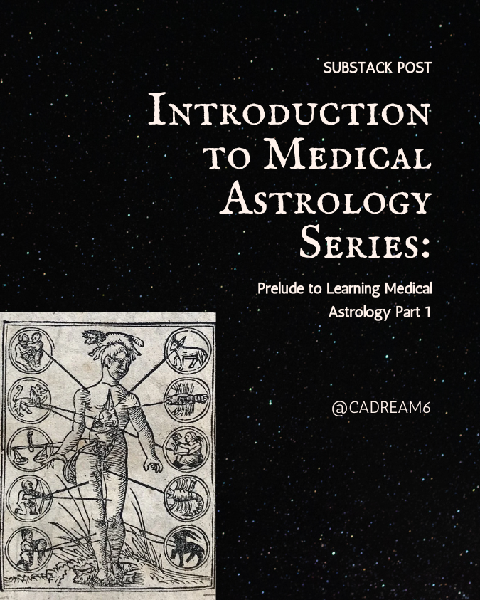 Introduction to Medical Astrology Series: Prelude to Learning Medical Astrology Part 1