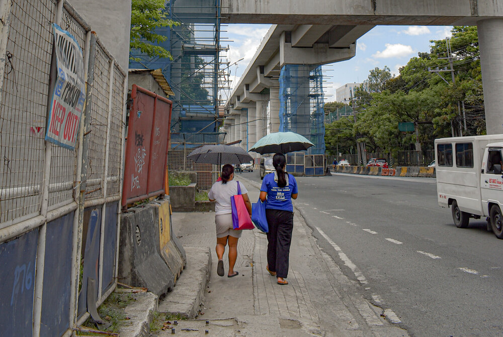  ‘Pang-bigas na rin iyon (That can buy us rice).’ Instead of paying 50 pesos to ride a tricycle, Nalangan and her co-parent walk almost four kilometers to and from school to pick up modules given to them by teachers every two weeks. 