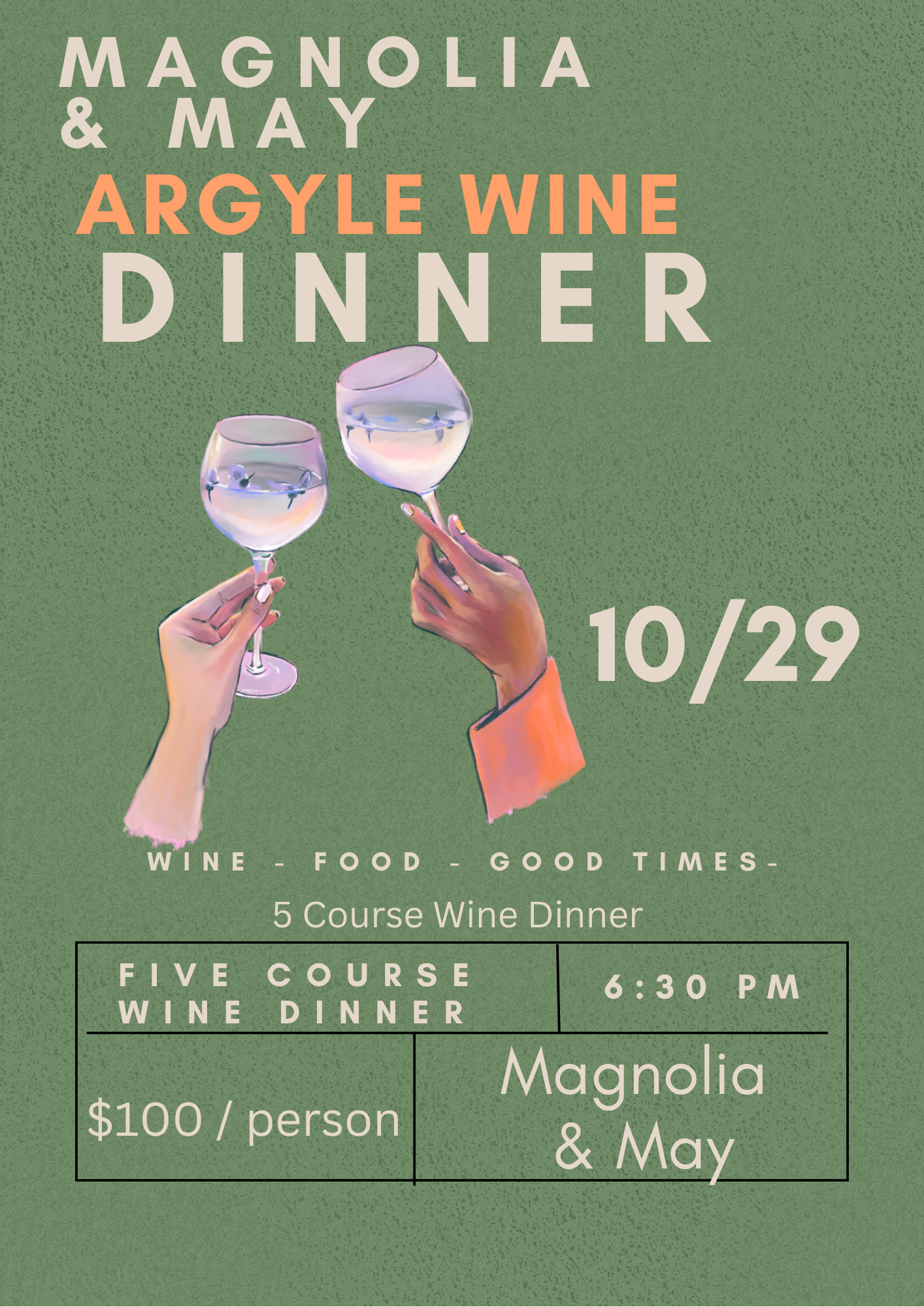 Magnolia & May x Argyle Wine Dinner