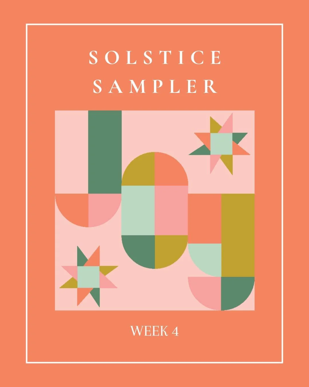 We&rsquo;re nearly halfway through the free Solstice Sampler! Week 4 is brought to you by @kindredquiltco. Meet Solstice Joy - so festive and happy!

✨ This week&rsquo;s prizes:
&bull; A copy of The Quilting Book from @kindredquiltco
&bull; Annual Ba