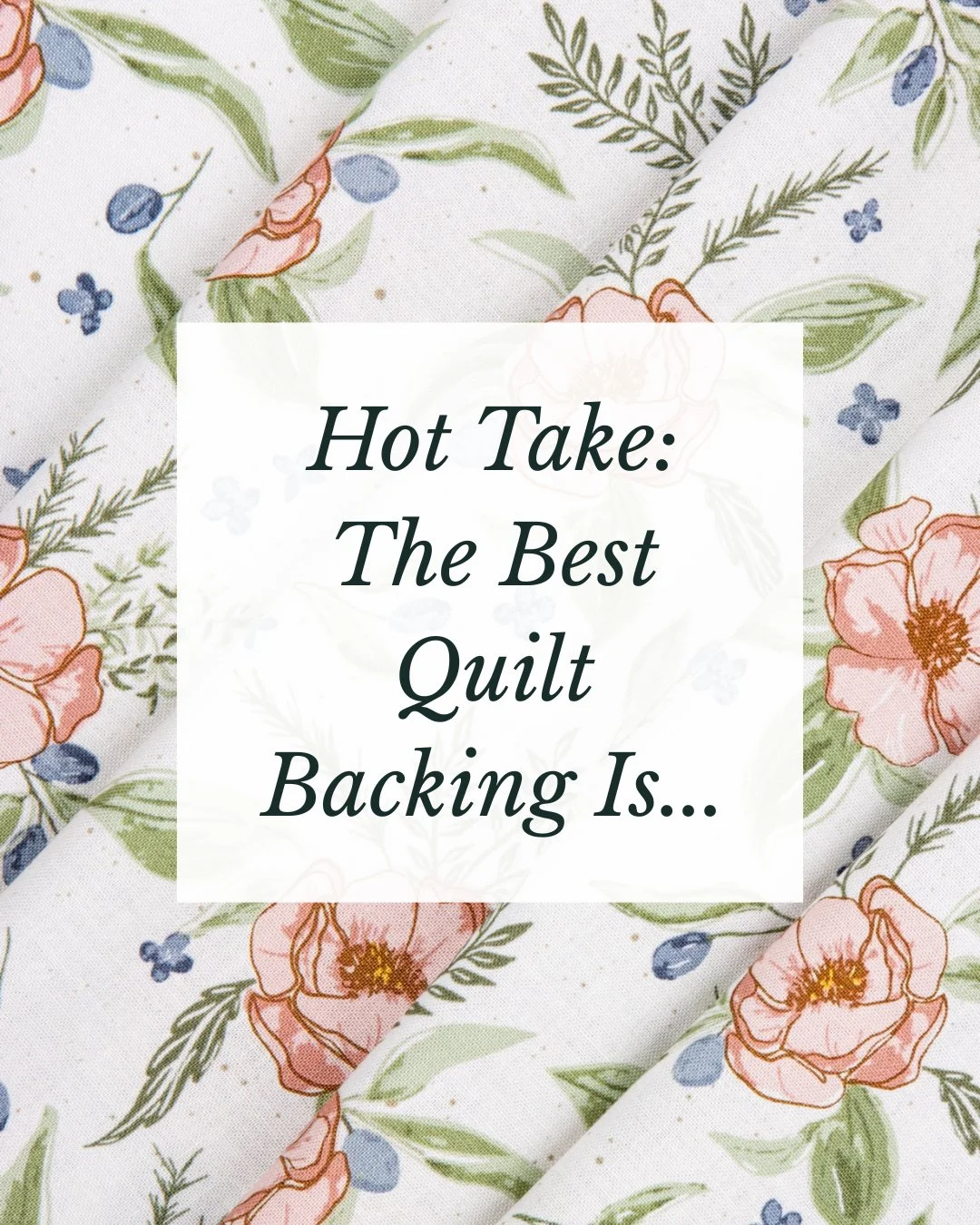 As someone who *sells backings* and kind of wants people to buy them... this is probably a dumb take. But my absolute favorite quilt backing is a vintage sheet! I love reusing something that already exists, I love skipping the backing-piecing step, a