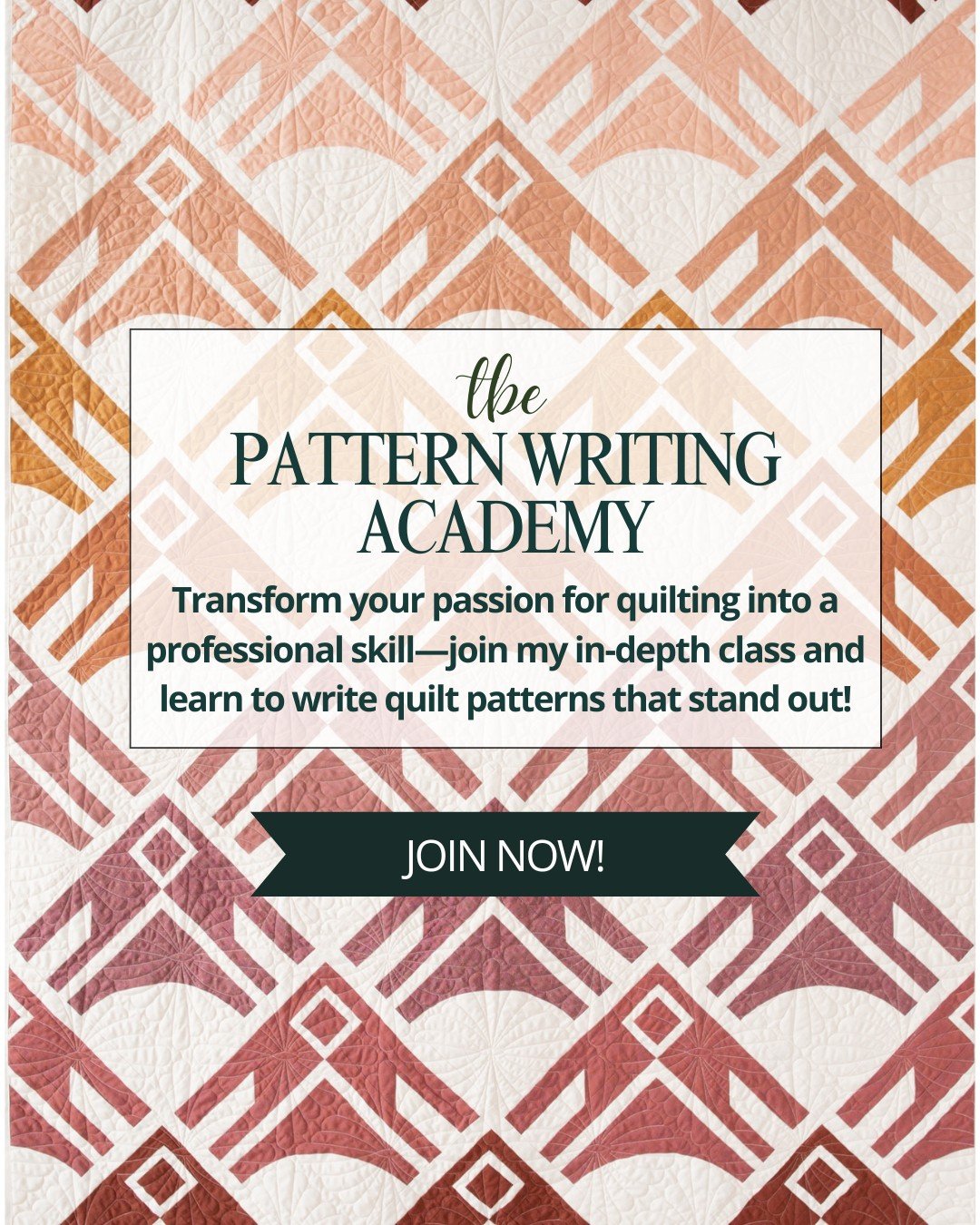 🎉 Registration is officially open for The Pattern Writing Academy! 🎉
This is my once-a-year, 7-week deep dive into writing quilt patterns that are clear, professional, and a joy to follow. If you're signing up, comment below and we can celebrate! O