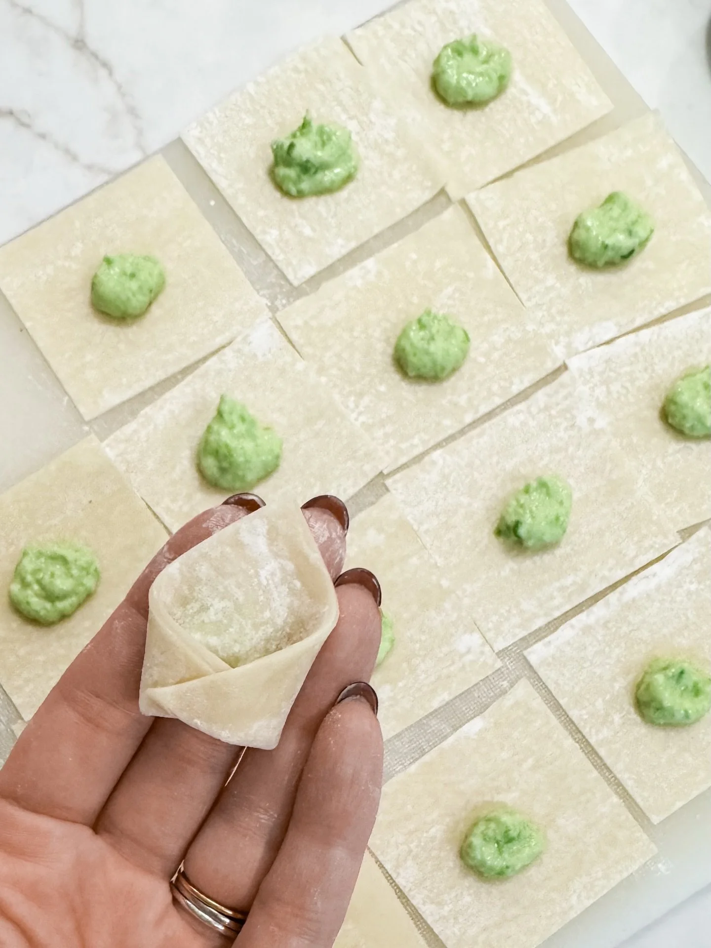 Big news, friends - in my old age I&rsquo;m making yet another career shift. Goodbye quilts... hello handcrafted tortellini. This is who I am now. 

Ok probably not, but I had to share these gorgeous spring pea tortellinis we made last night (while i