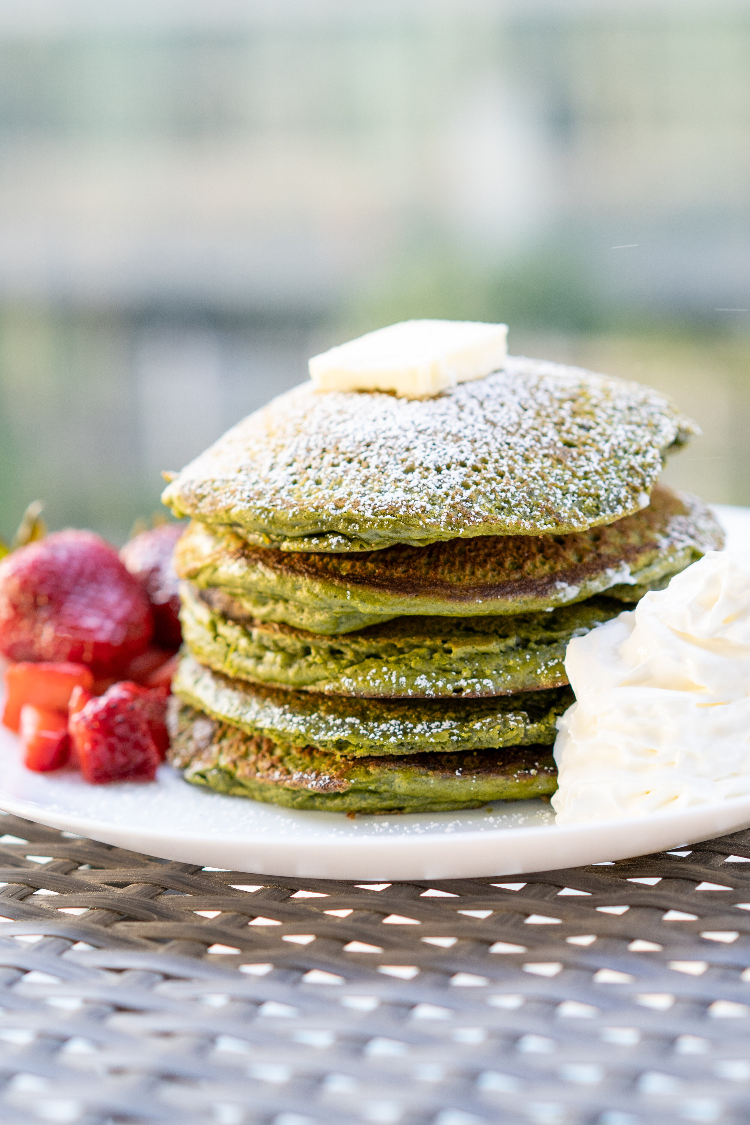 Matcha Mochi Pancakes 