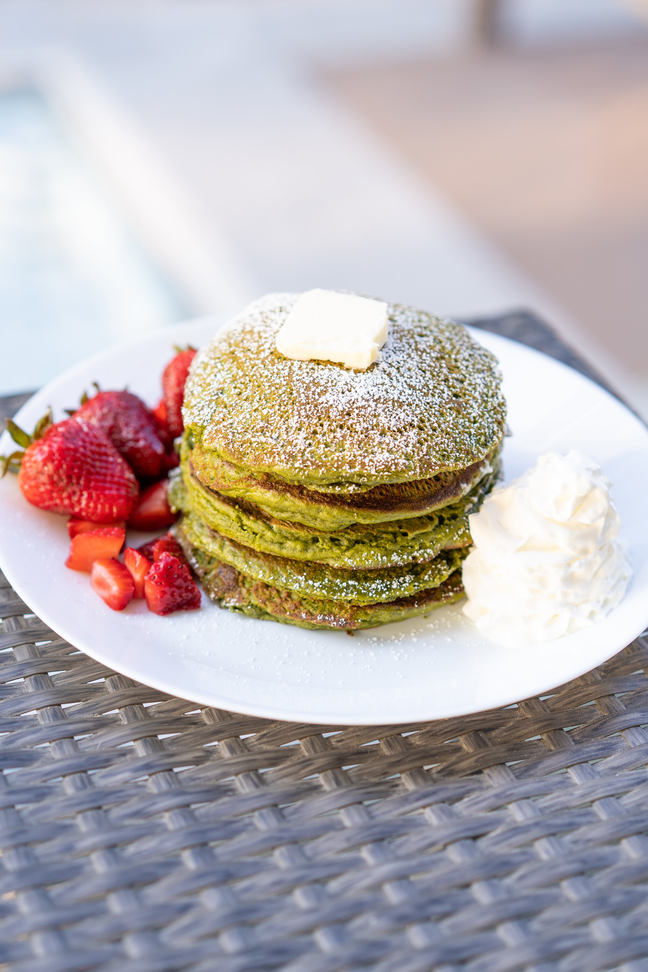 Matcha Mochi Pancakes