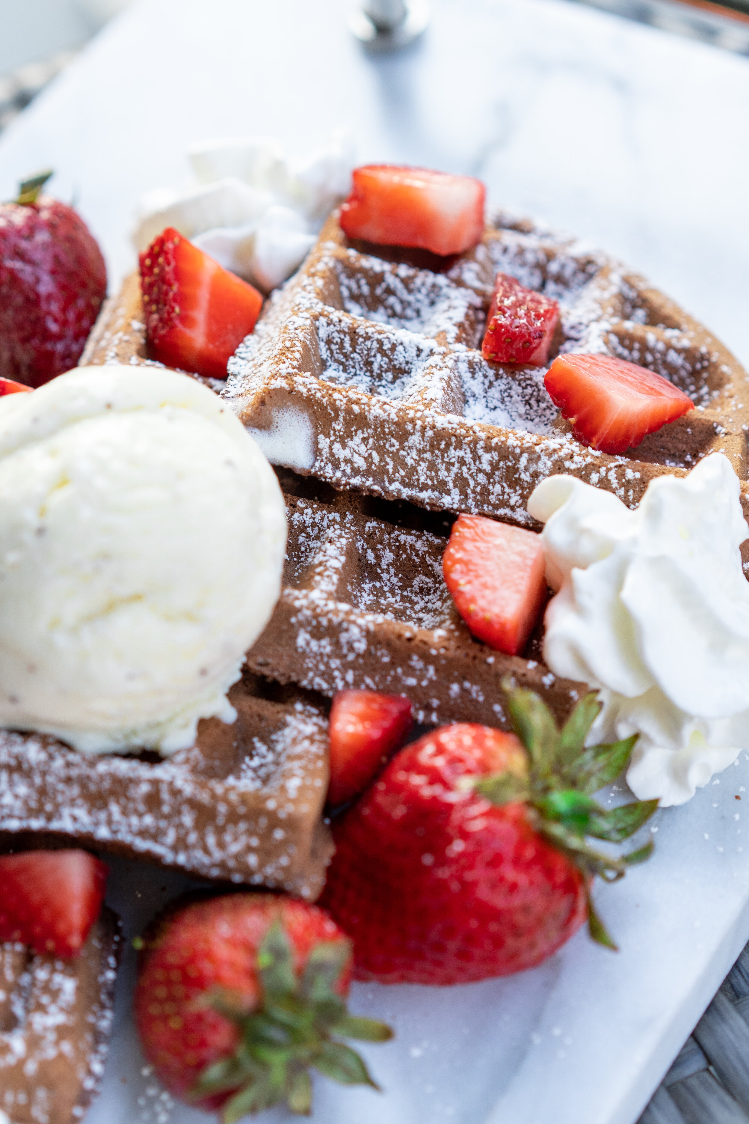 Chocolate Mochi Waffles