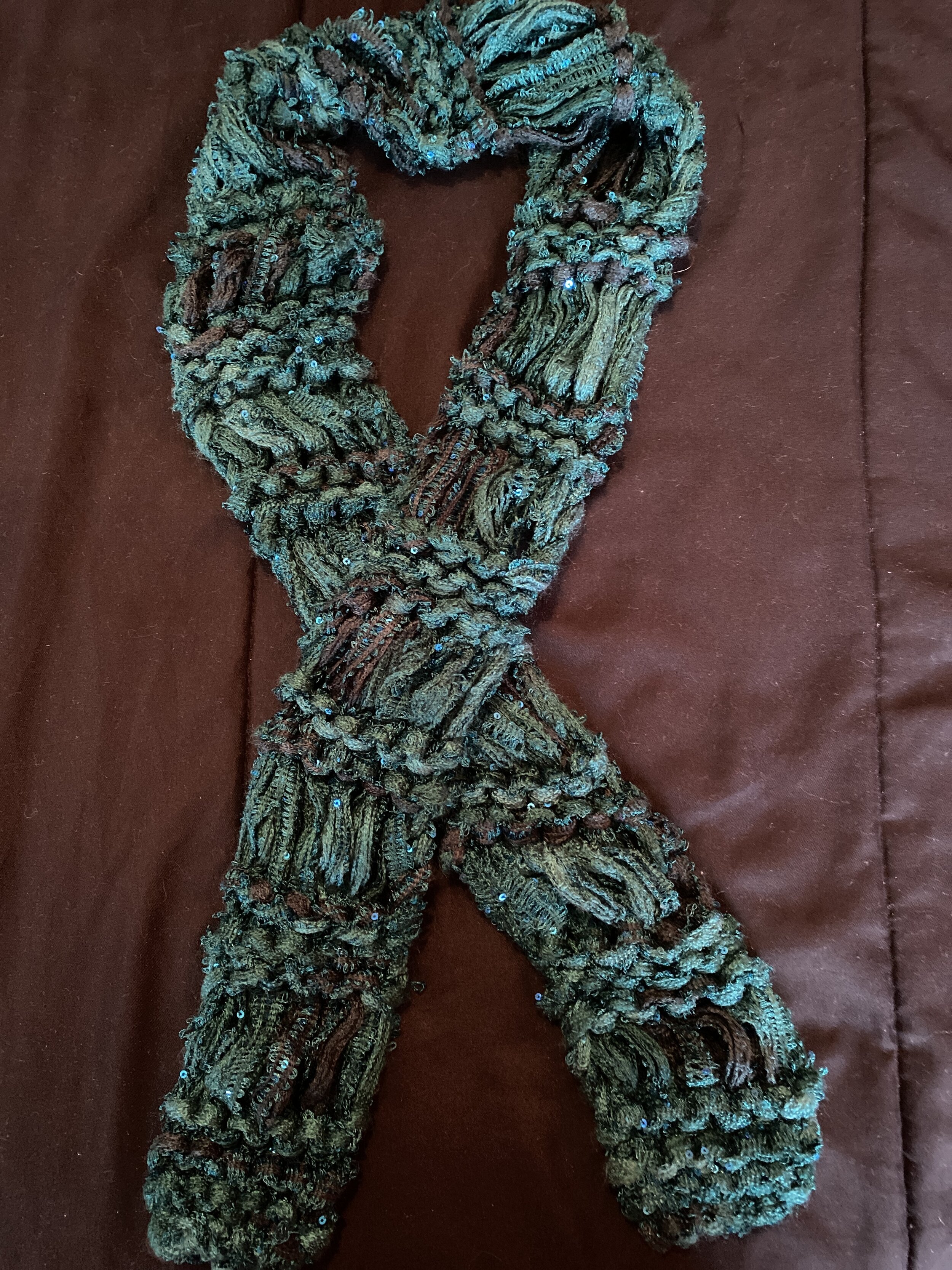 Blue/Green Sequin Scarf