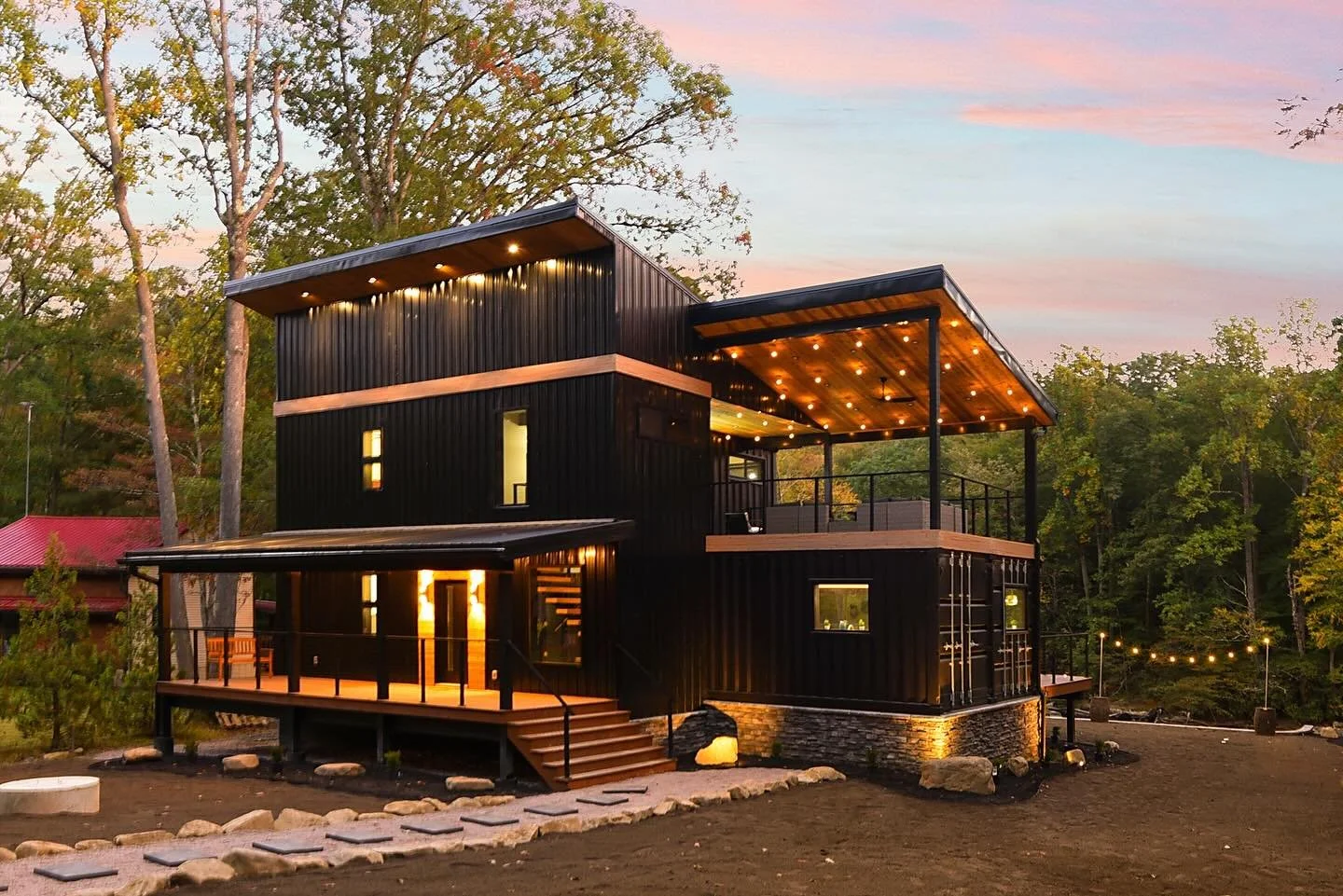 This project was a unique opportunity for our team to step outside the traditional home design box&mdash;literally. We partnered with the owner and engineer to transform a series of shipping containers into a warm, functional getaway tucked along a s