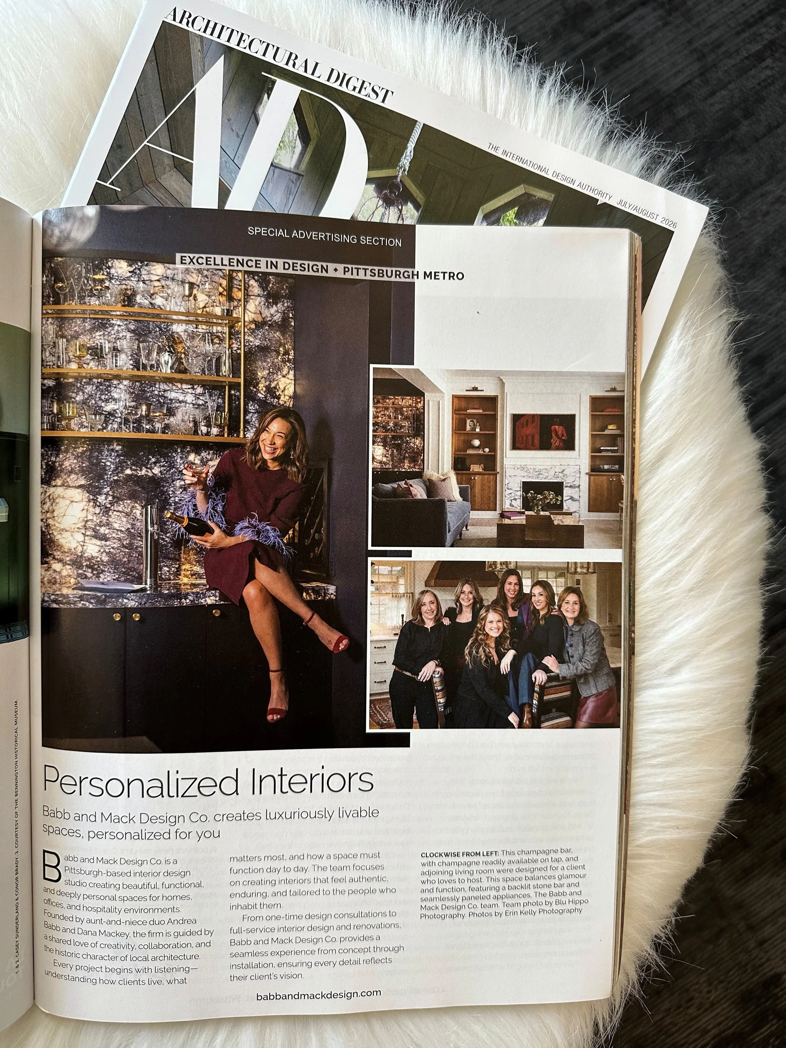 Feeling very grateful to be included in this month&rsquo;s issue of @archdigest, which features Pittsburgh Metro designers!

We&rsquo;re proud to see our champagne bar project showcased alongside so much incredible local talent.

It&rsquo;s been amaz