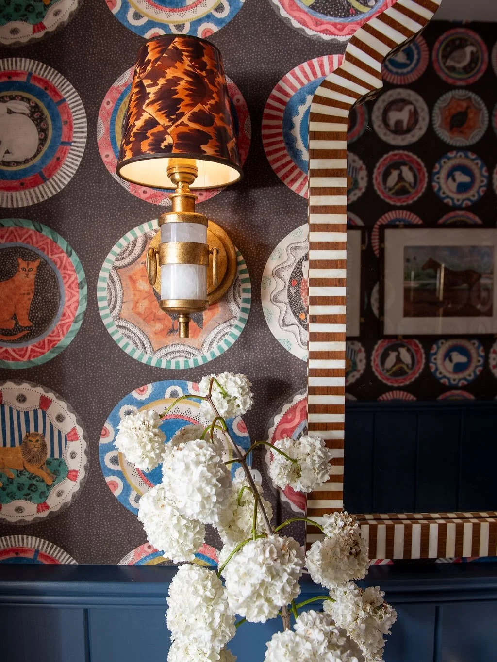 This powder room was design to feel like a tiny museum, a space that appears thoughtfully collected over time, offering something quirky and unexpected for both family members and guests. Dana hoped for visitors to linger a little longer, taking in t