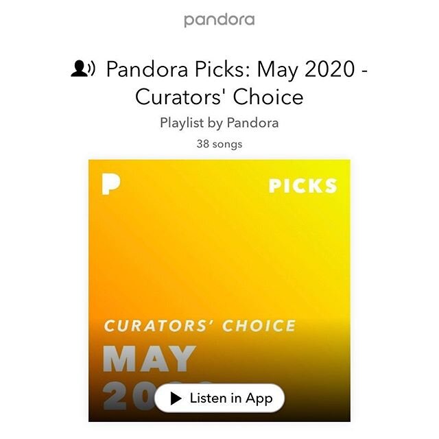 @pandora included our new single, &quot;Tiger&quot; on their May 2020 - Curators' Choice Playlist. Thanks Pandora &amp; Jamie! Those of you who use Pandora - please check it out there! ⁣
⁣
Our other new single, &quot;Kansas&quot; is out now too...⁣
⁣