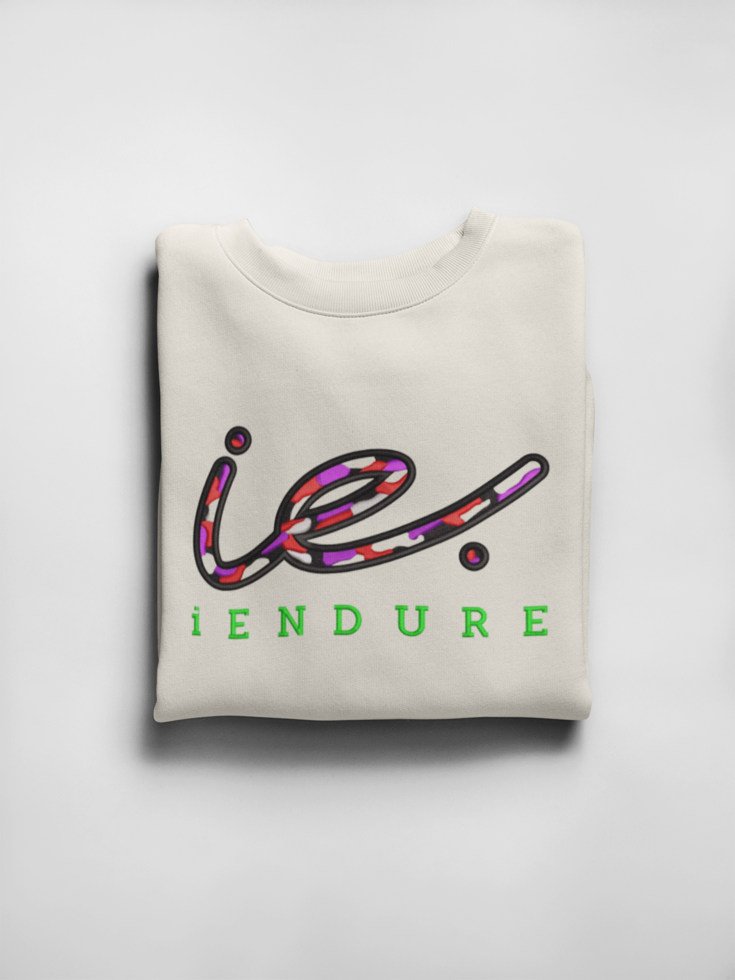 Cream Multi Color Crewneck