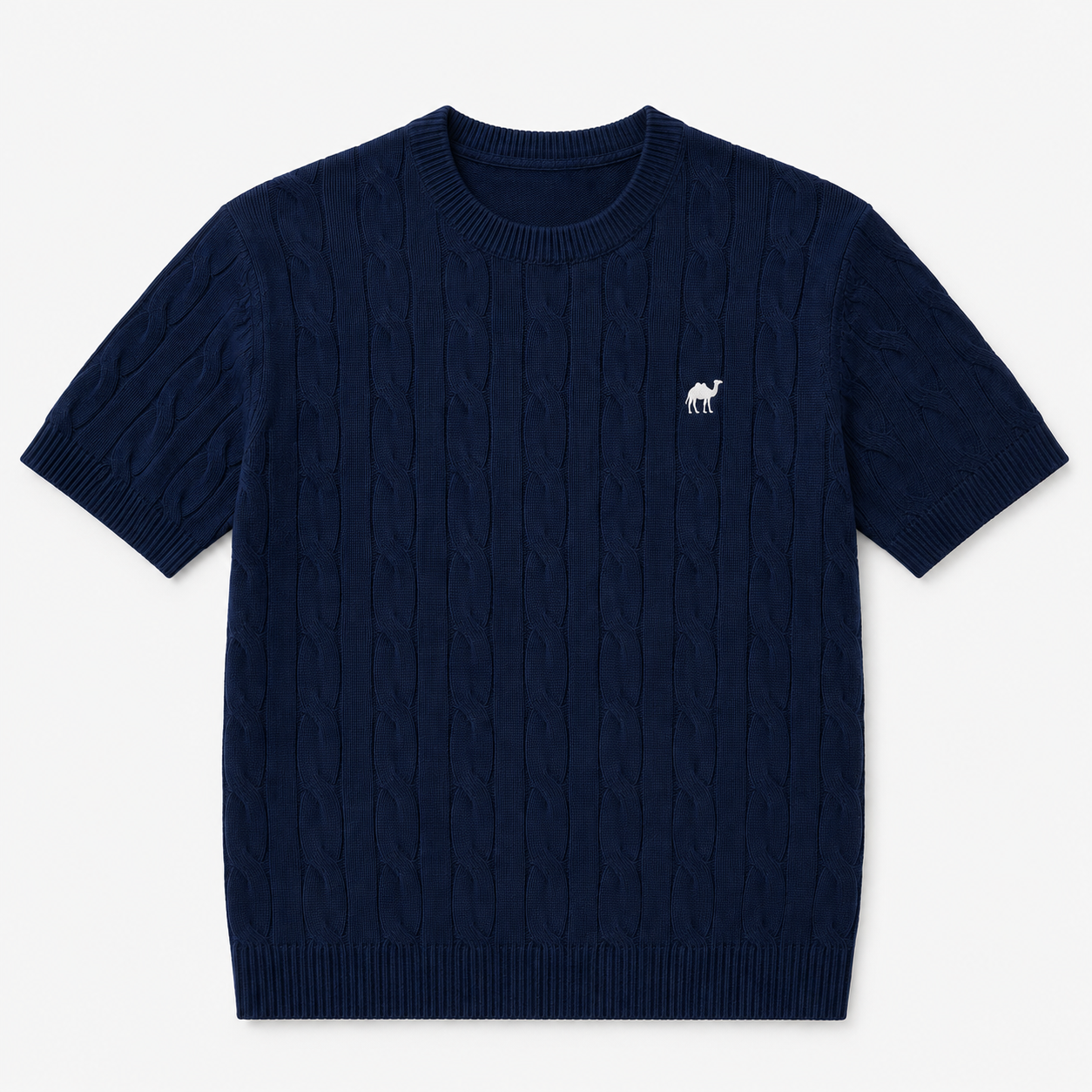 Men's Knit Summer Shirt White Logo