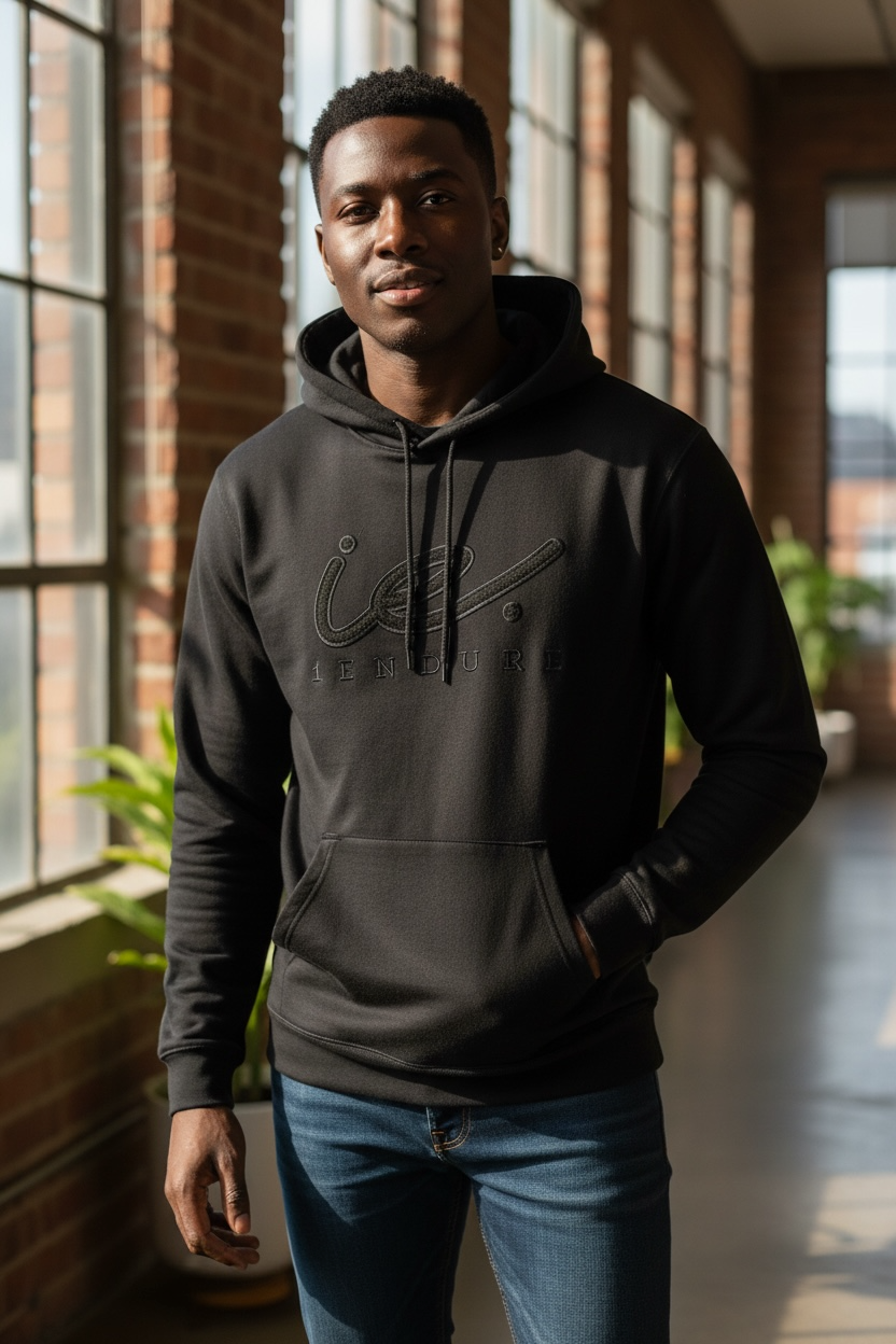 Black on Black Hoodie