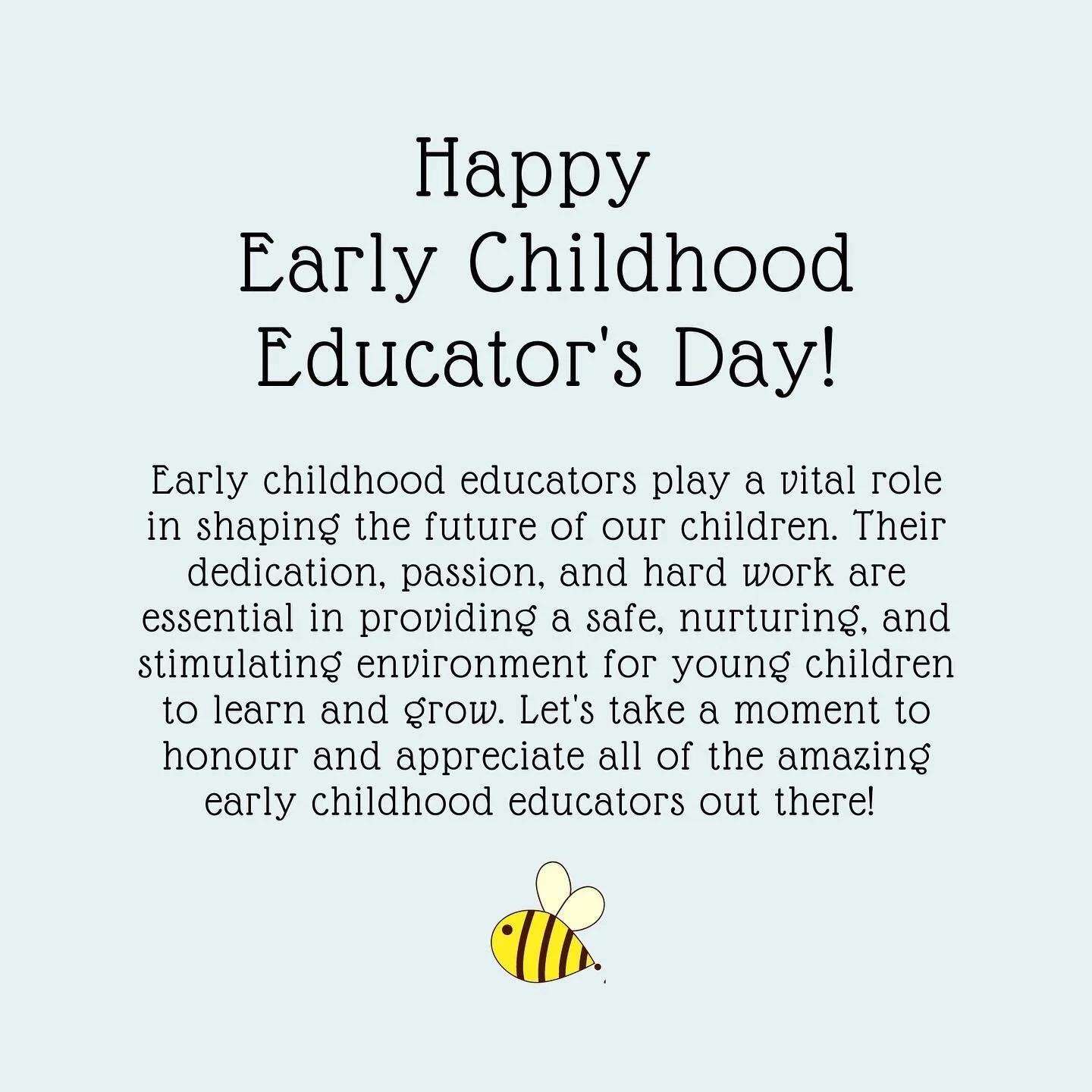 Celebrating our incredible educators today! Thank you for all that you do.
&bull;
&bull;
&bull;
 #earlychildhoodeducatorsday #eceday #earlychildhood