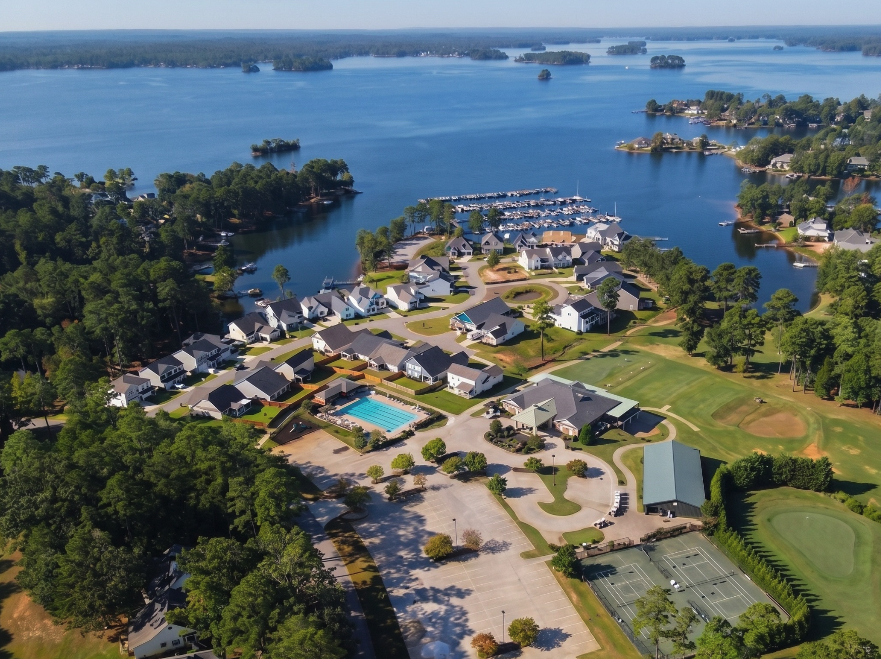 Timberlake Country Club golf course adjacent to Whitewater Landing in Chapin SC