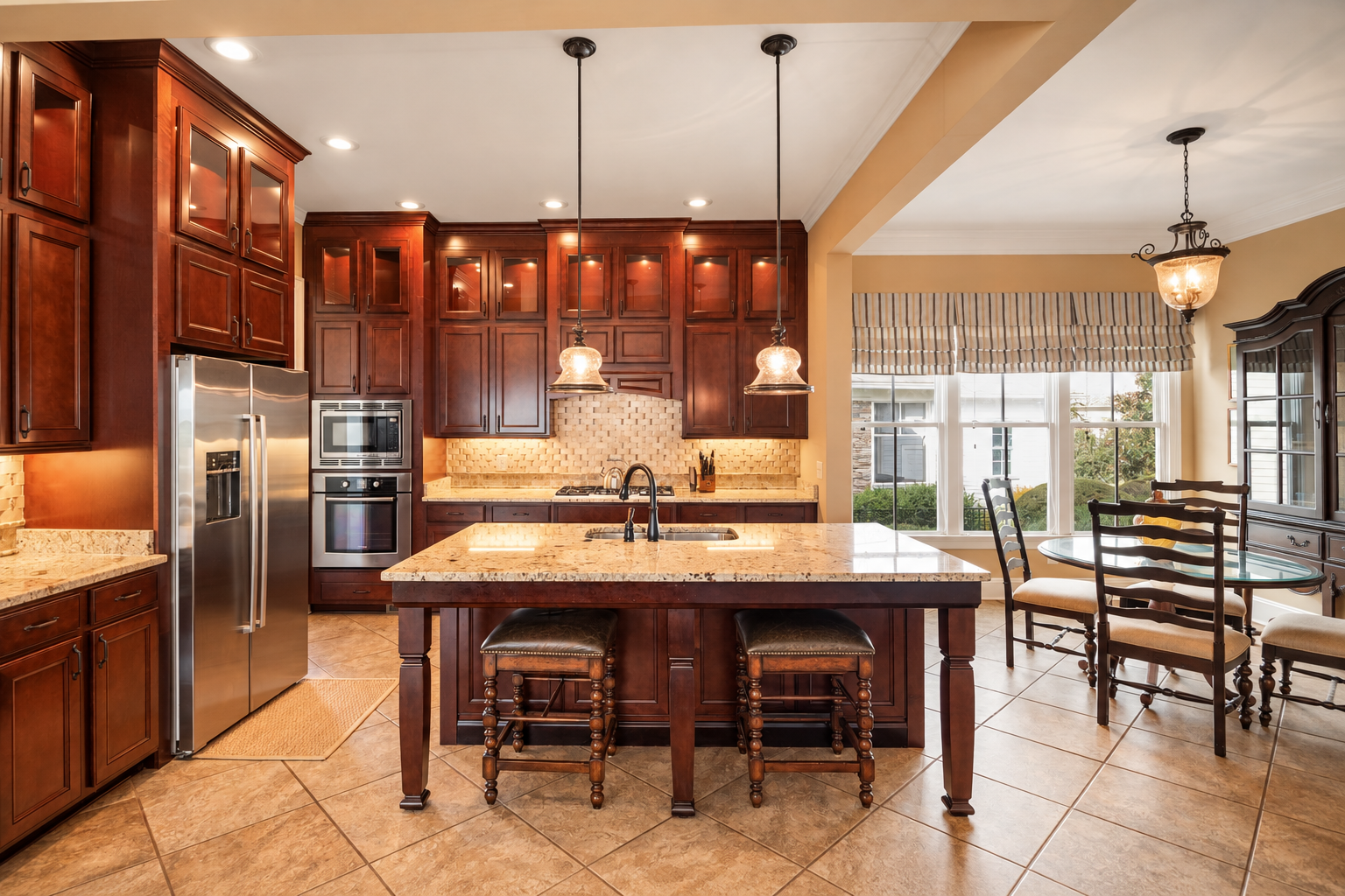 Elegant Cherry Wood Kitchen Nook.png
