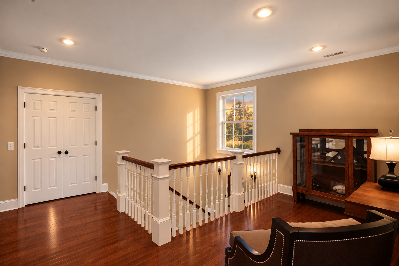 Warm Sunset Landing with Clean Hardwood Floors.png