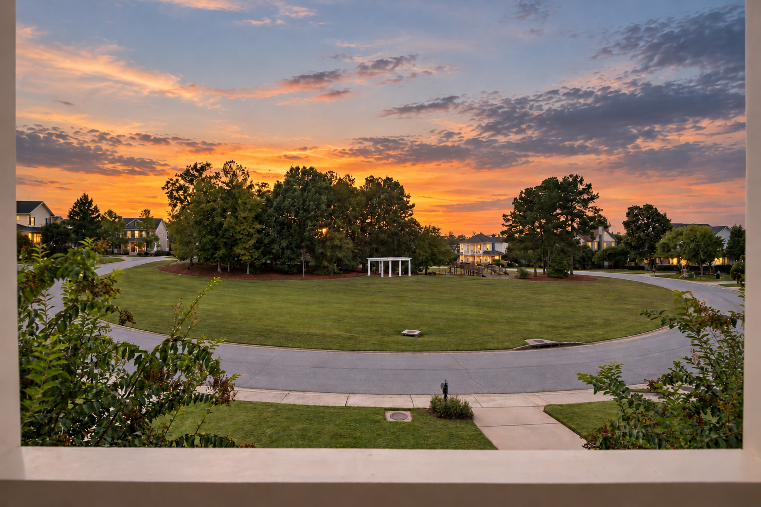 Quiet Suburban Sunset from the Balcony.png