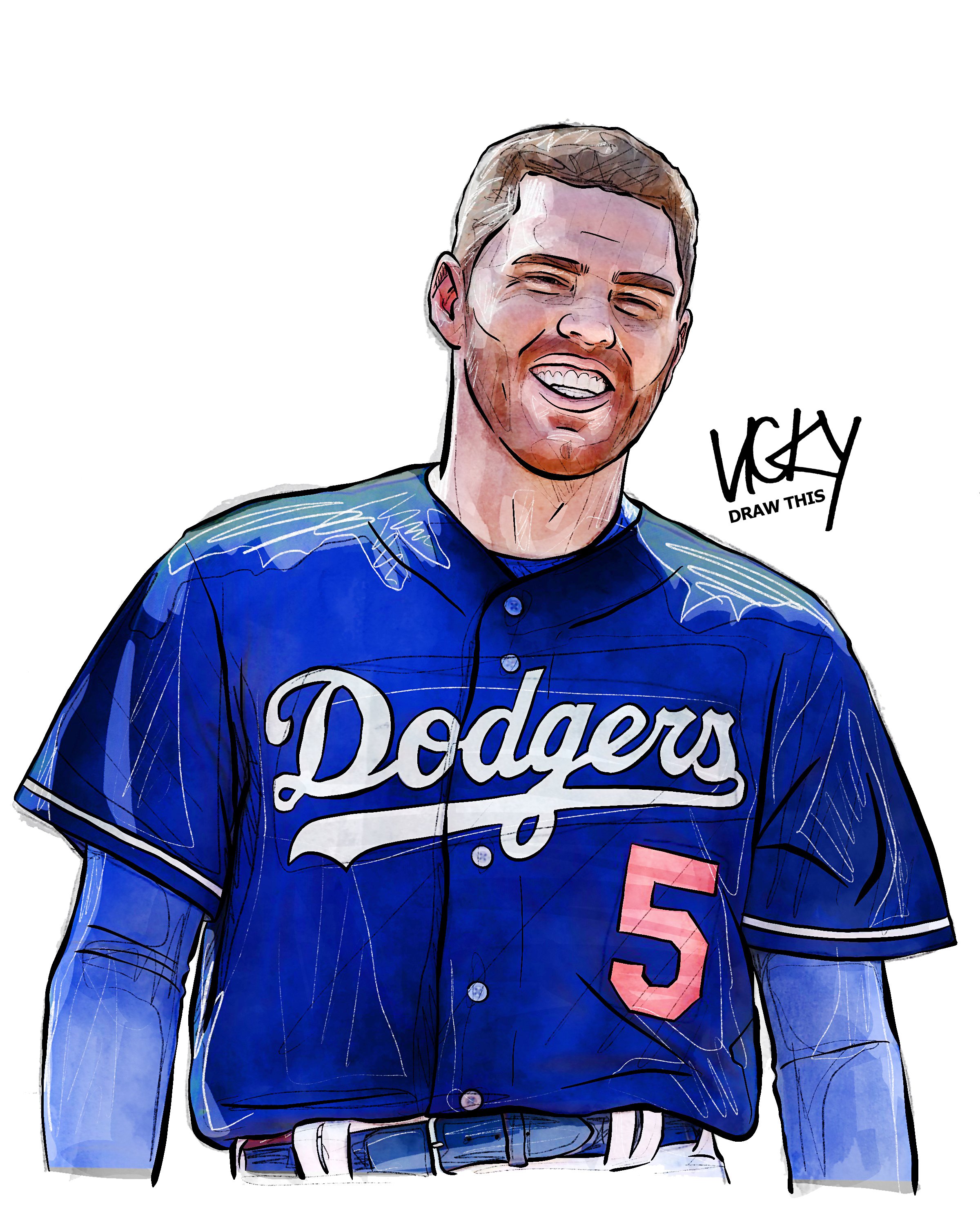 Freddie Freeman Dodgers — Vicky Draw This
