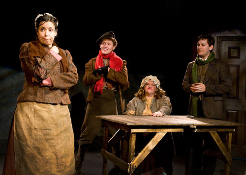 As Mrs. Bob Cratchit in "Mrs. Bob Cratchit's Wild Christmas Binge" by Christopher Durang, for the Gallery Players.