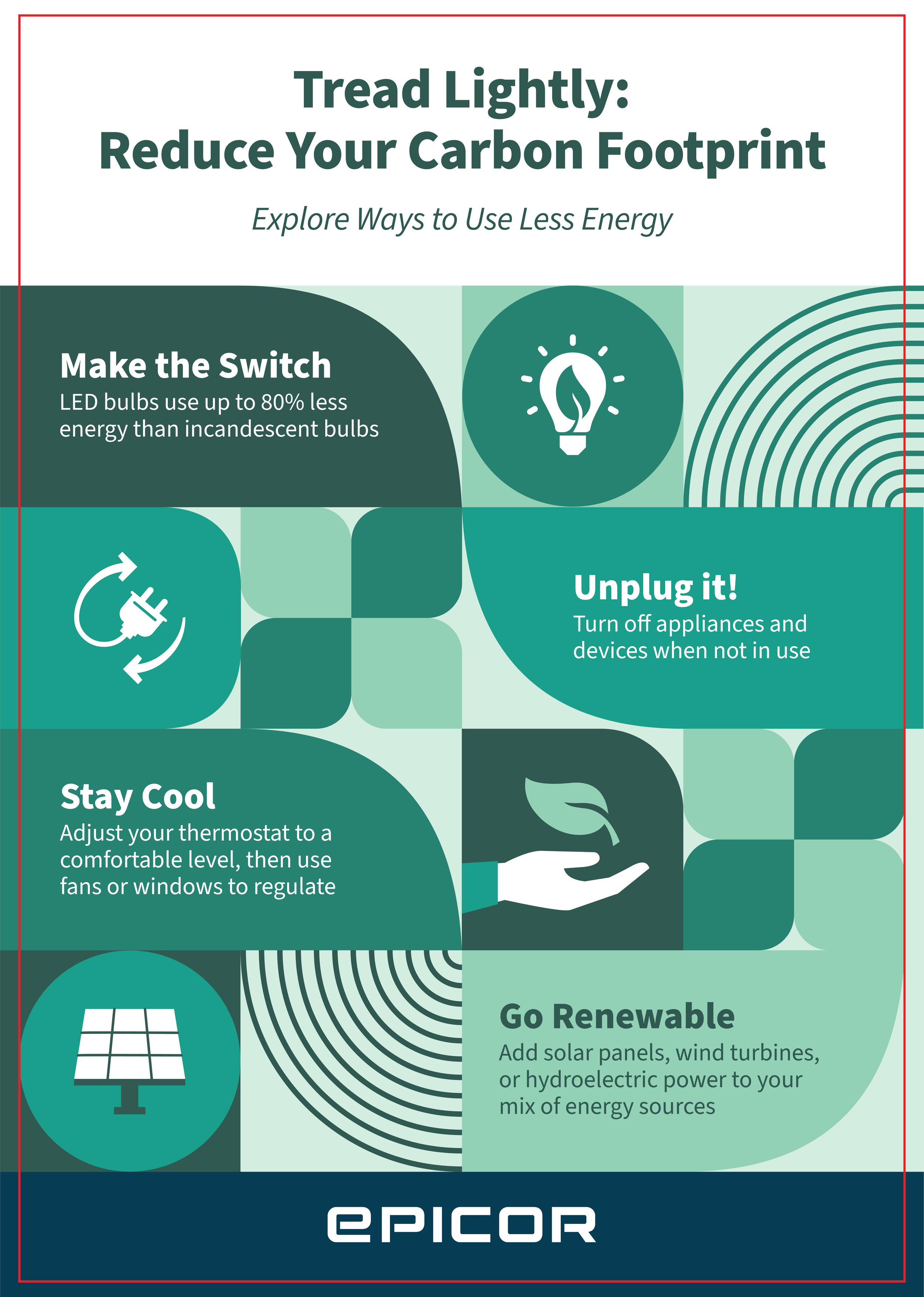 Sustainability poster for company-wide internal environmental awareness initiative, 2025