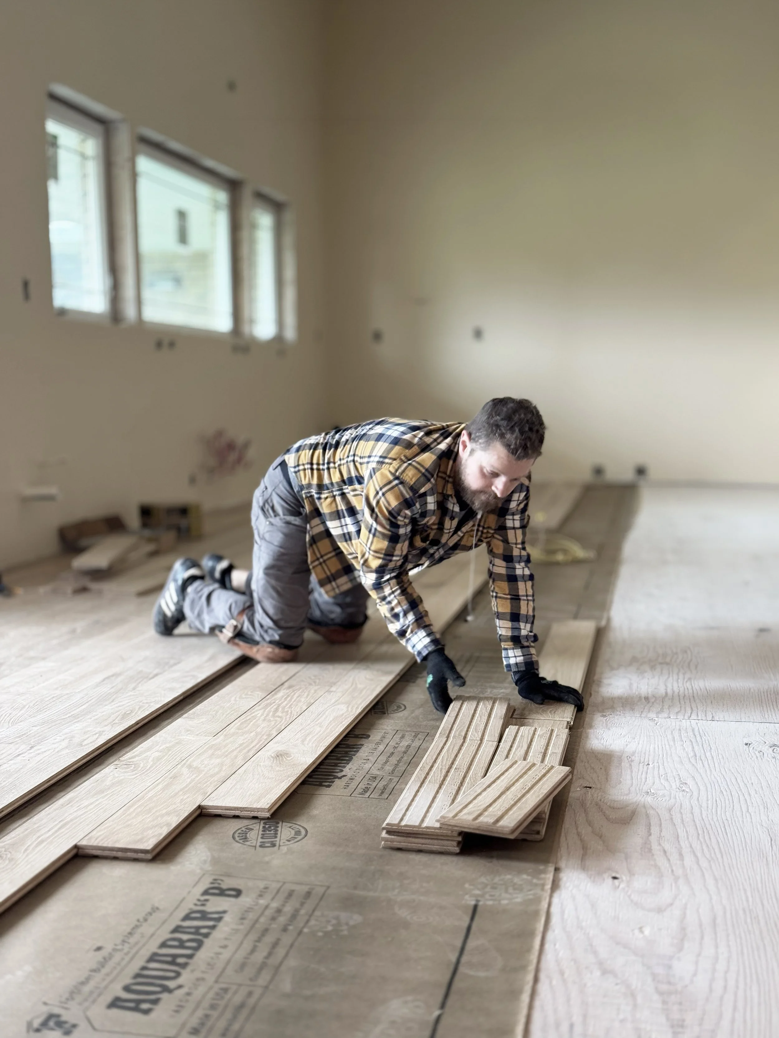 Hardwood floor install in Portland, Oregon