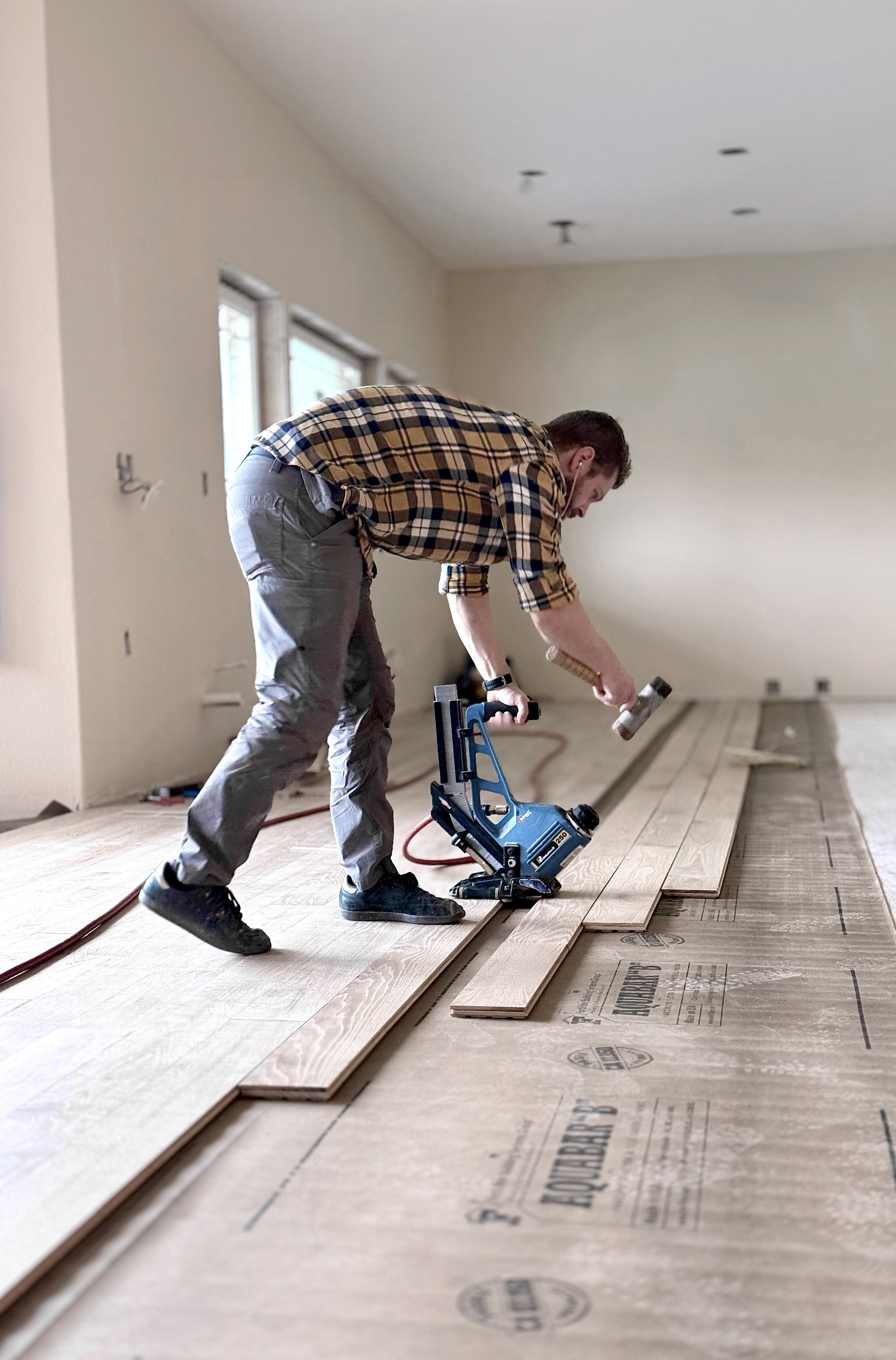 Hardwood floor install in Portland, Oregon