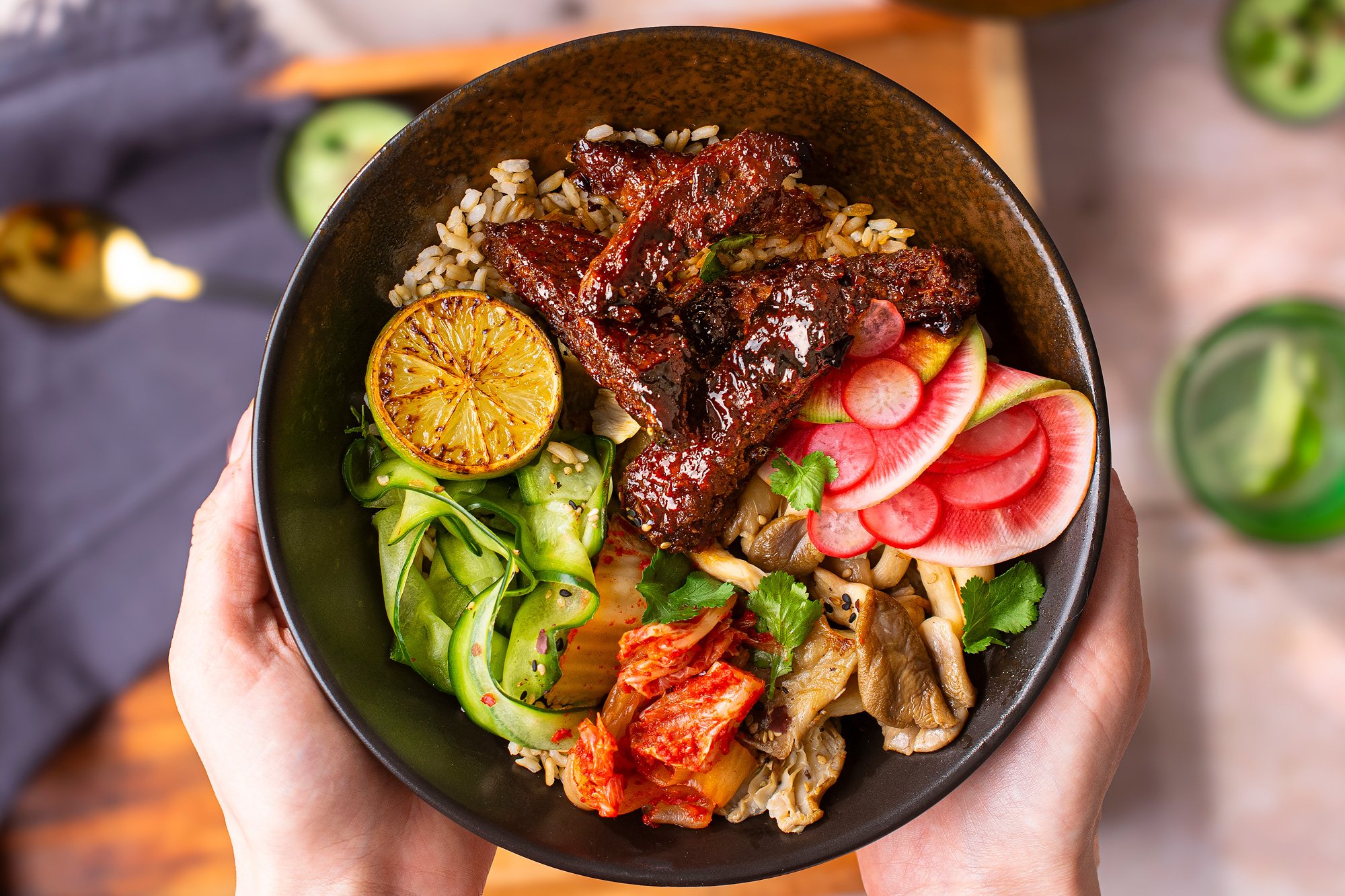 Beyond Meat Korean BBQ Burger Recipe Shoot April 2026