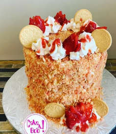Strawberry Crunch Cake
