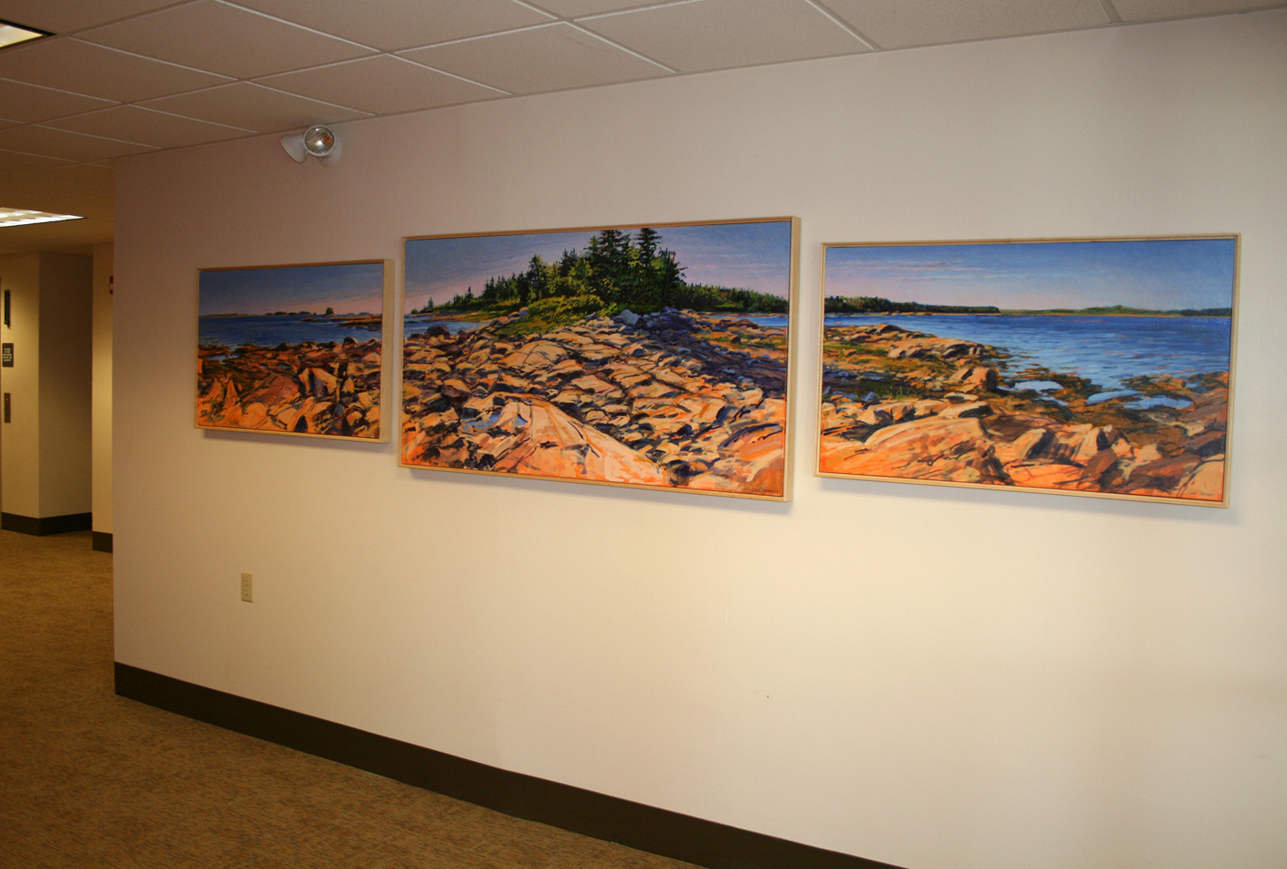   Surrounded,  Union Street, Augusta, oil on canvas, 30x138”, 2007 