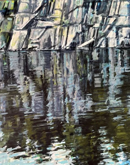 Dark Reflections, 30x24, oil, 2025