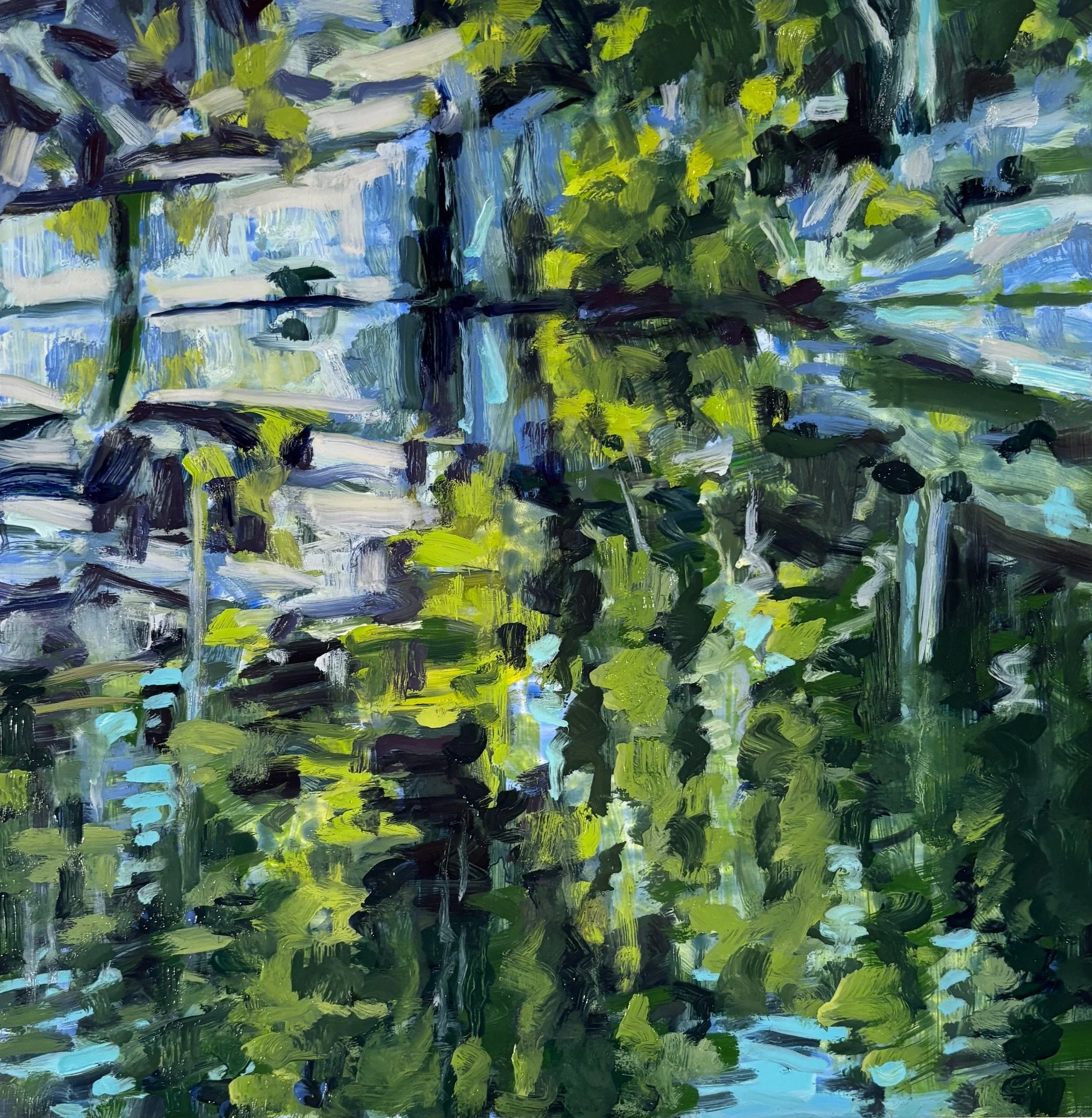 Sullivan Quarry Pool, 12x12, oil, 2025