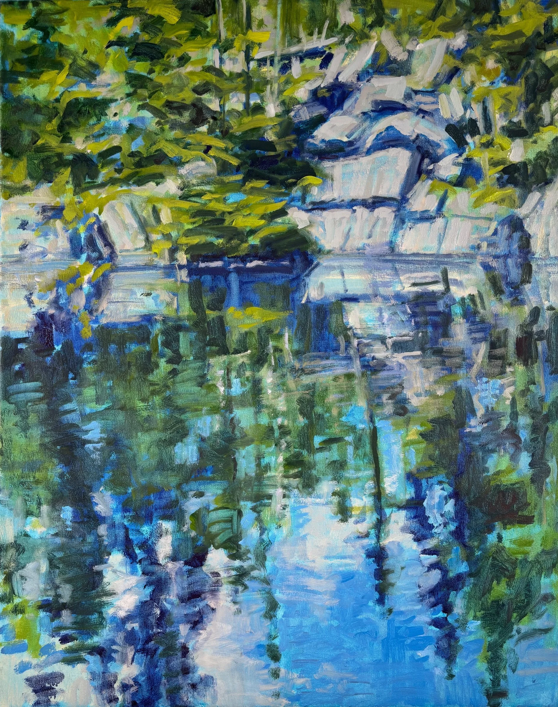 Blue Sanctuary, 30x24, oil, 2025