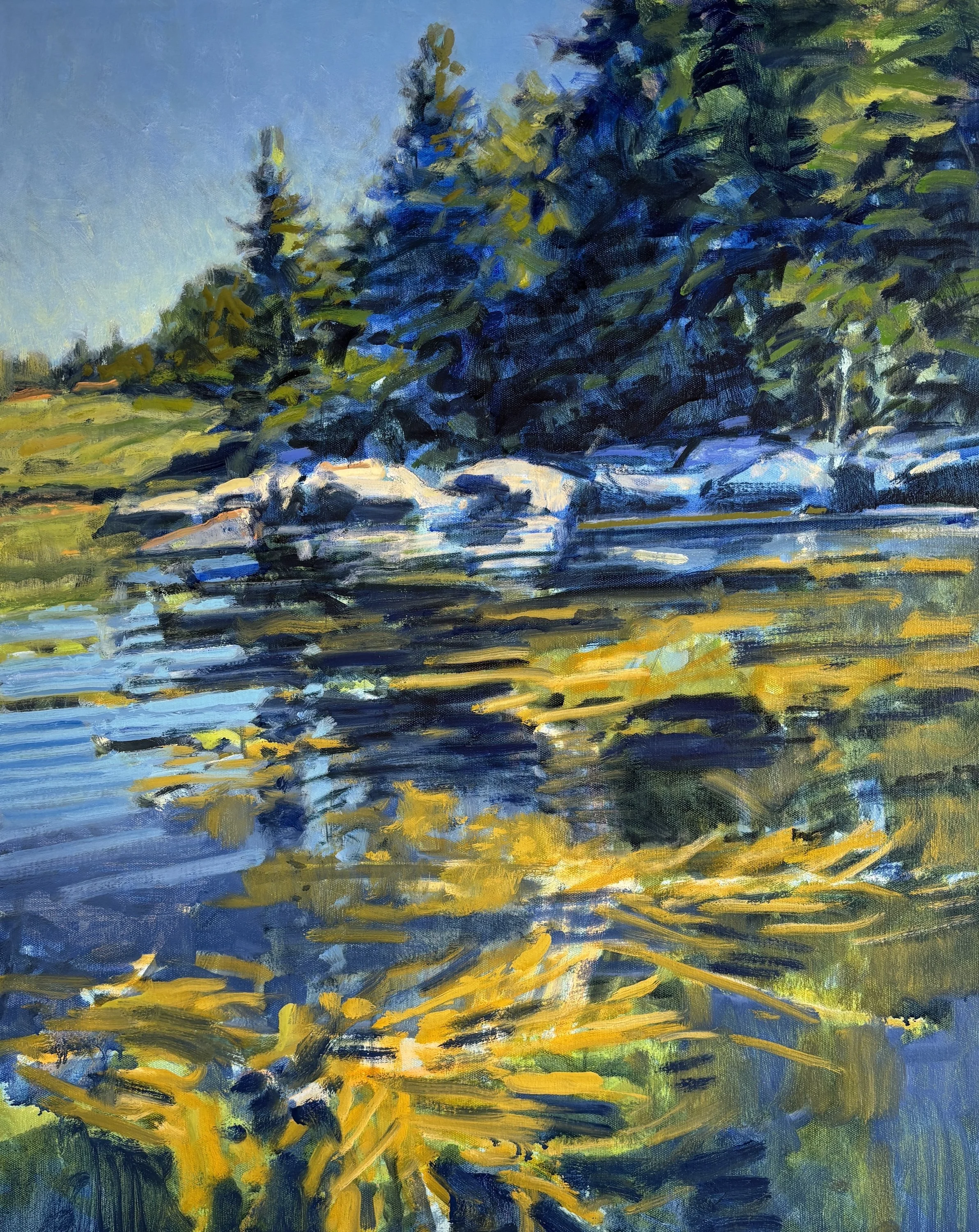 "Ocean Gold Wohoa Bay", 30"x24", oil, 2025