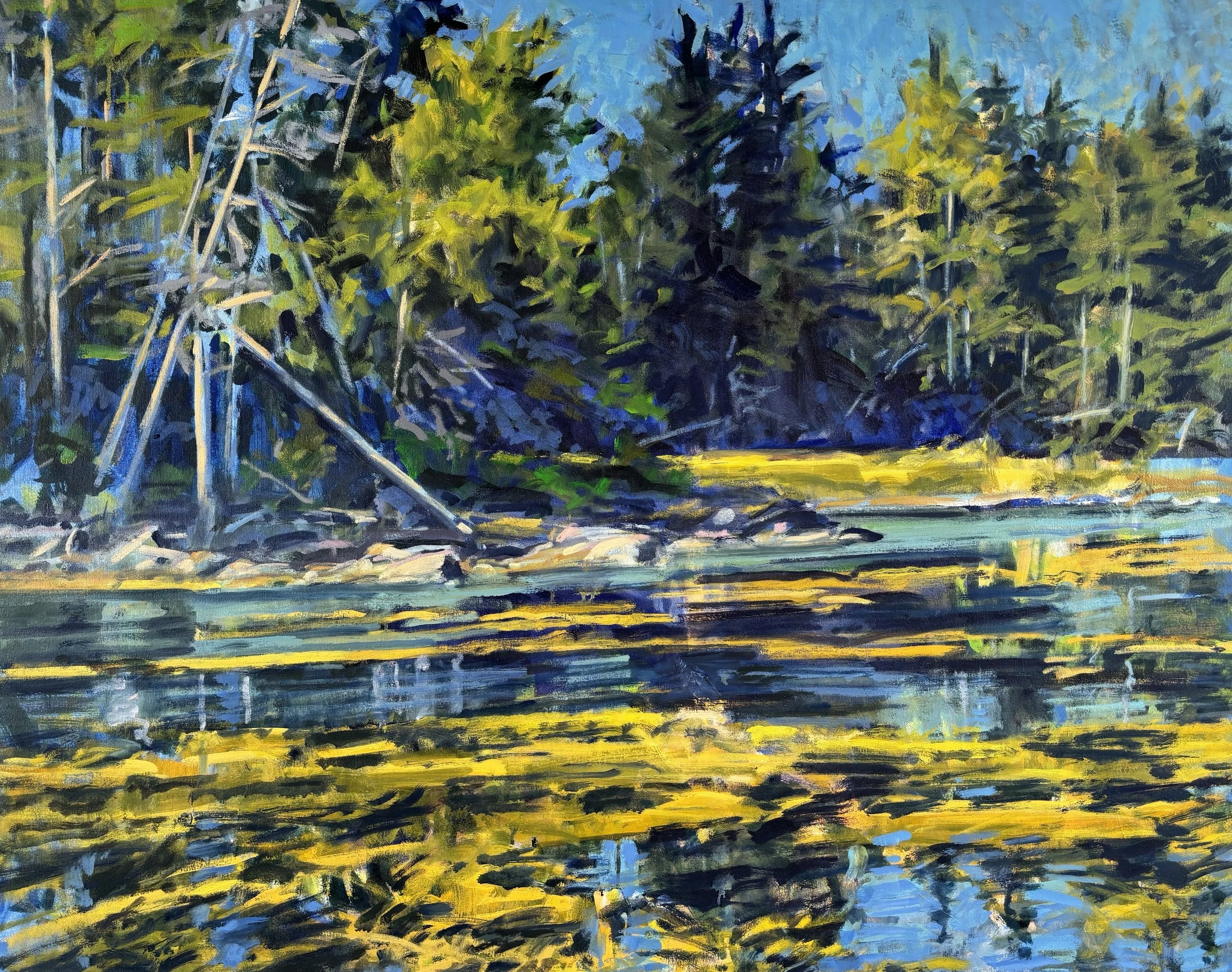 "Ocean Gold Heron Cove", 32"x41", oil, 2026 