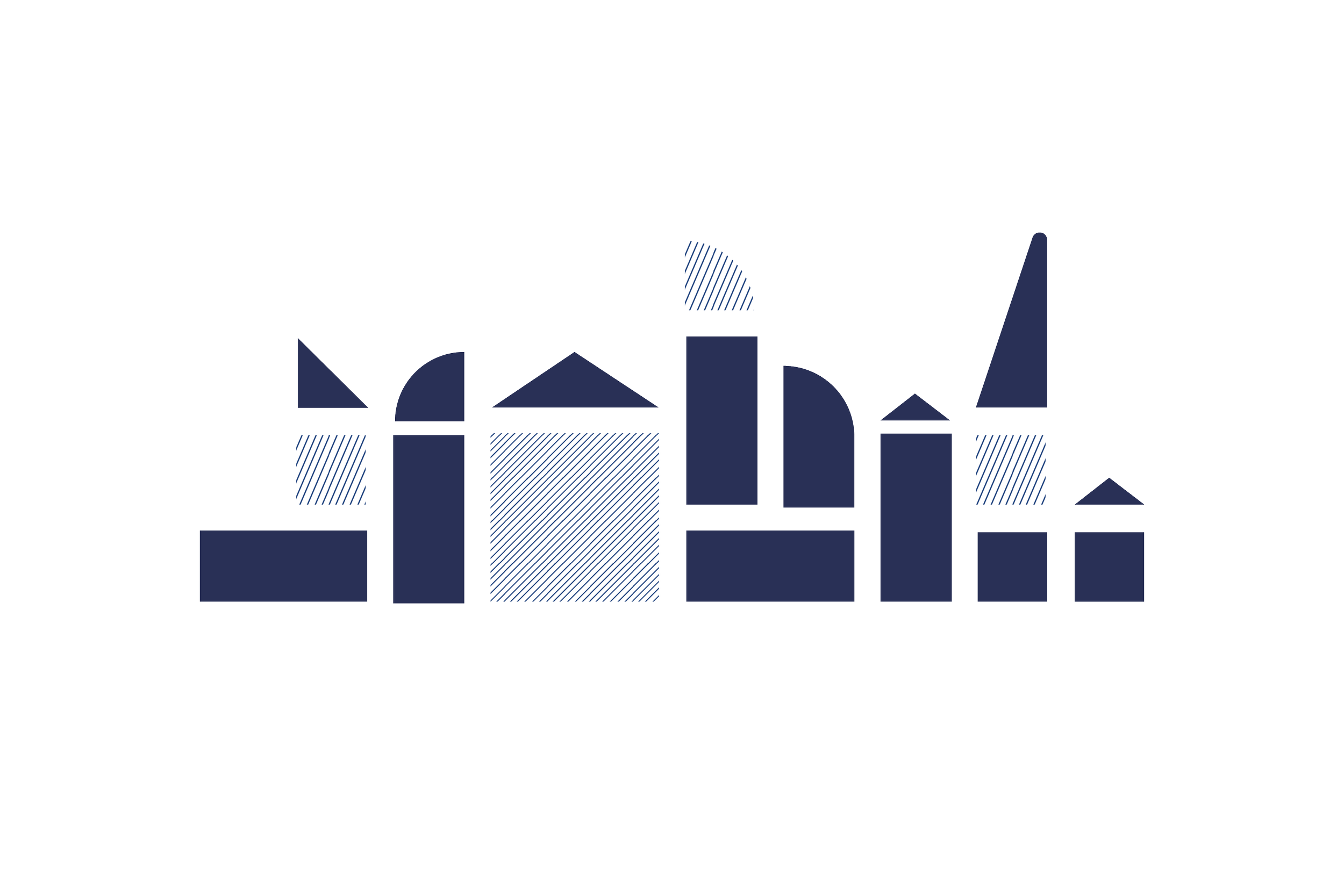 Neighborhood Characters created from the geometric language of the Hawai‘i Public Housing Authority identity