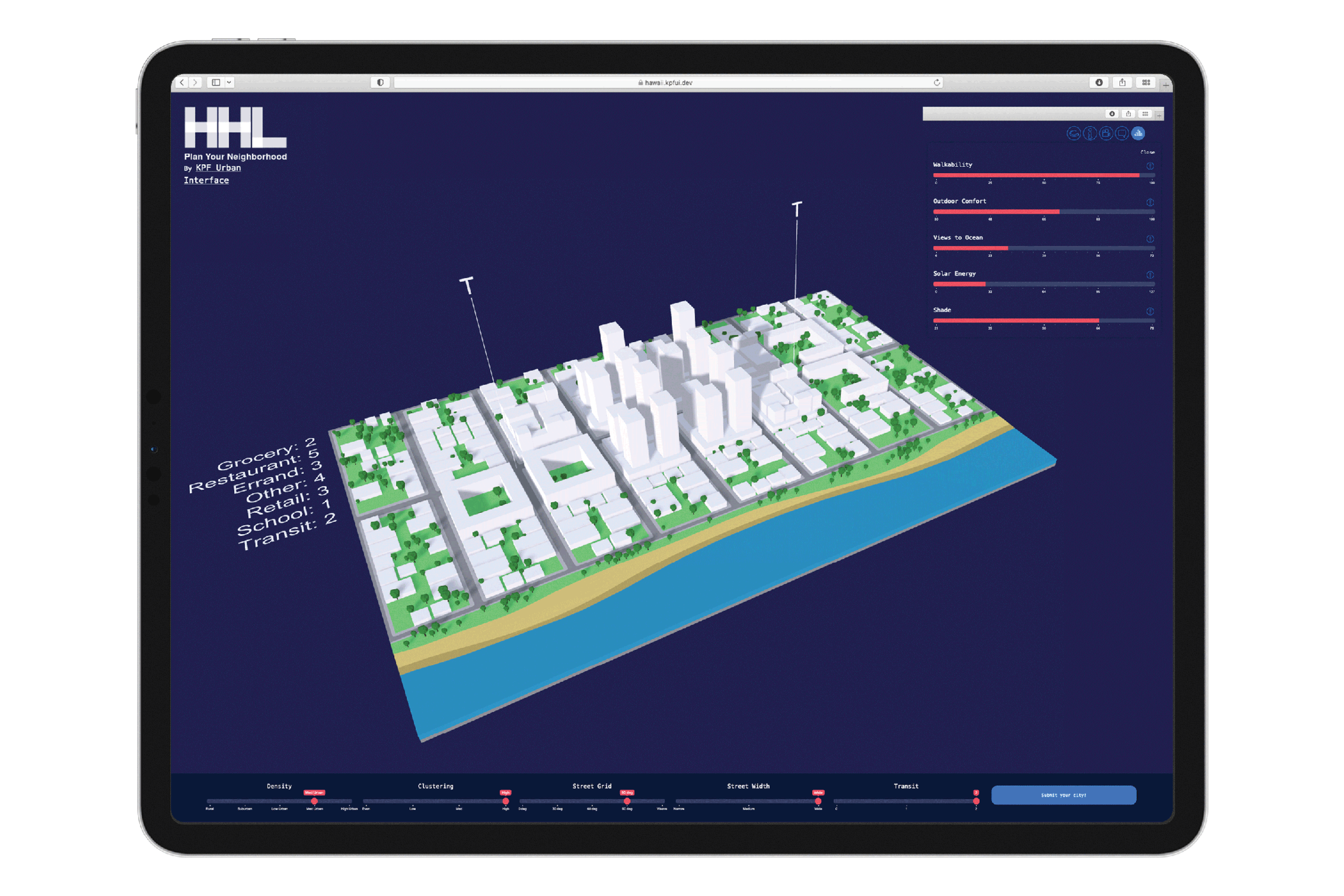 Plan Your Neighborhood interactive tool within the Holistic Housing Design Toolkit