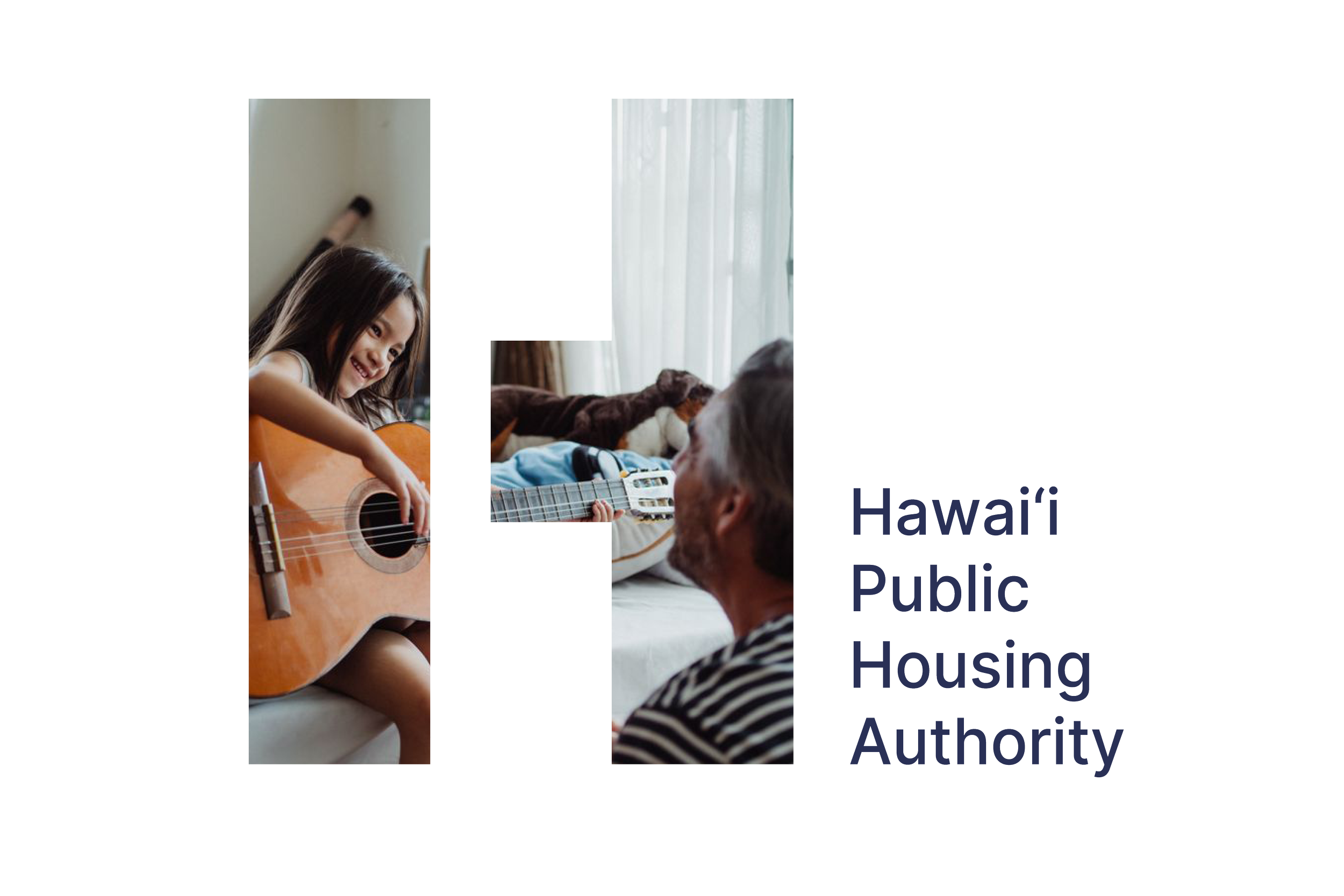 Hawai‘i Public Housing Authority identity combining the new mark with resident photography
