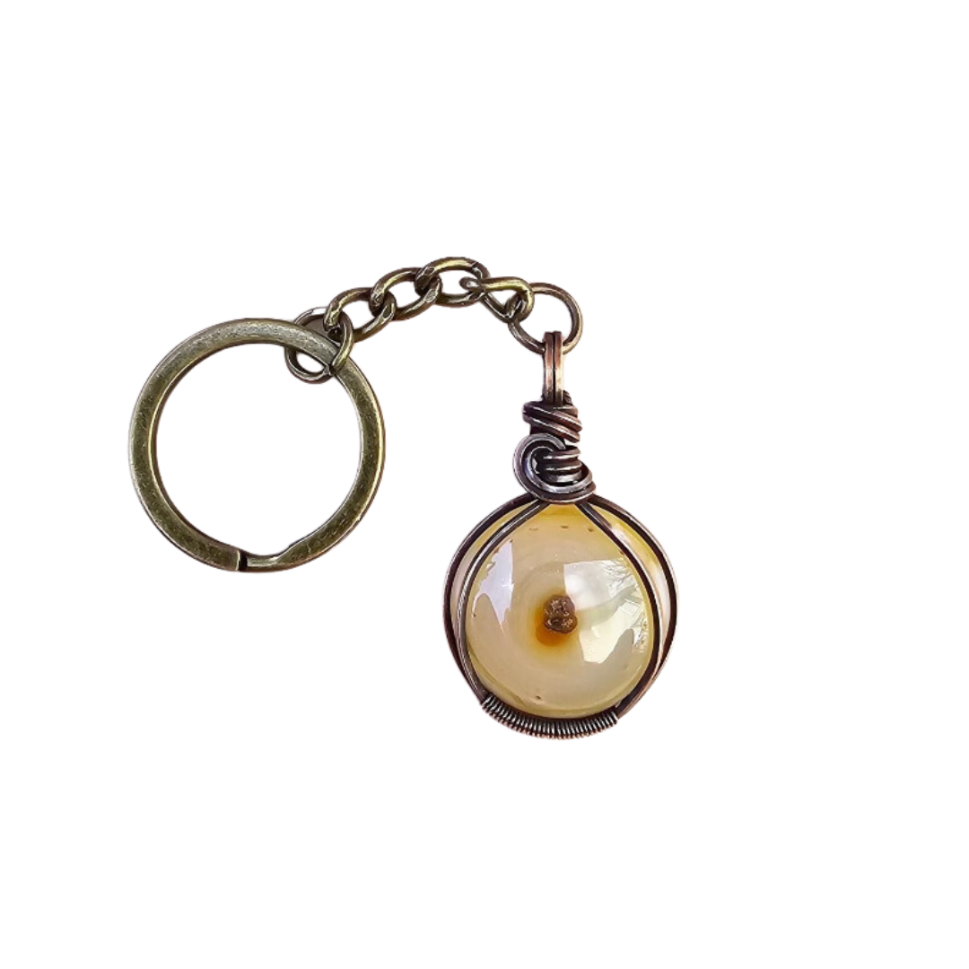 Carnelian Copper Keychain