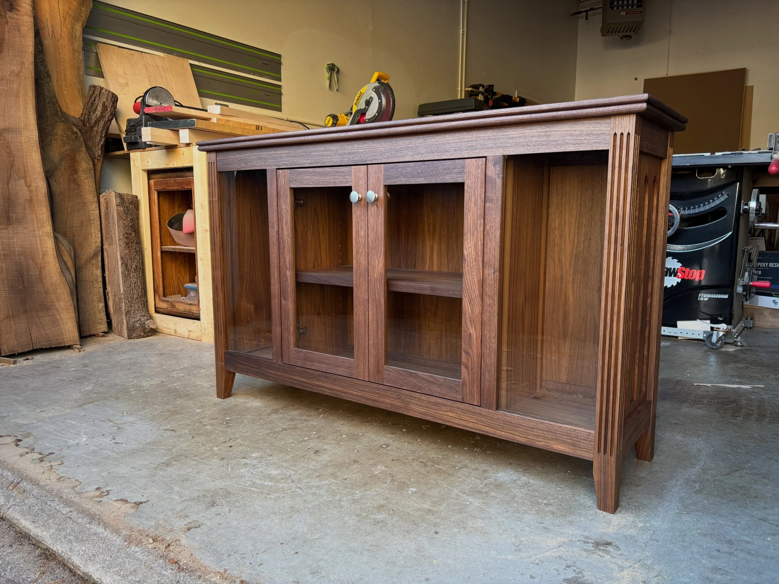 The console table is complete! Built from walnut, and Inspired by gothic architecture. This table is truly one-of-a-kind. 

| #conefurnishings #customfurniture #madeinmichigan