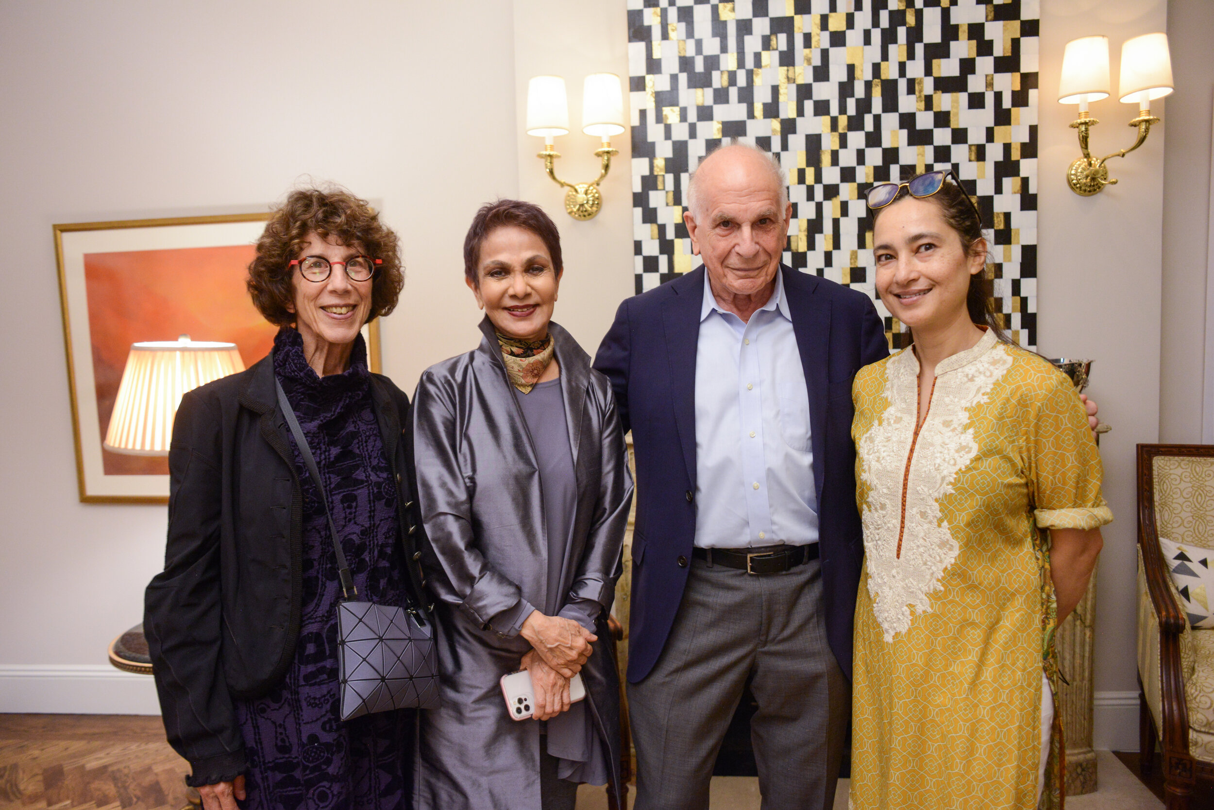 From left: Barbara Tversky; Dr. Azra Raza; Daniel Kahneman; Shahzia Sikander