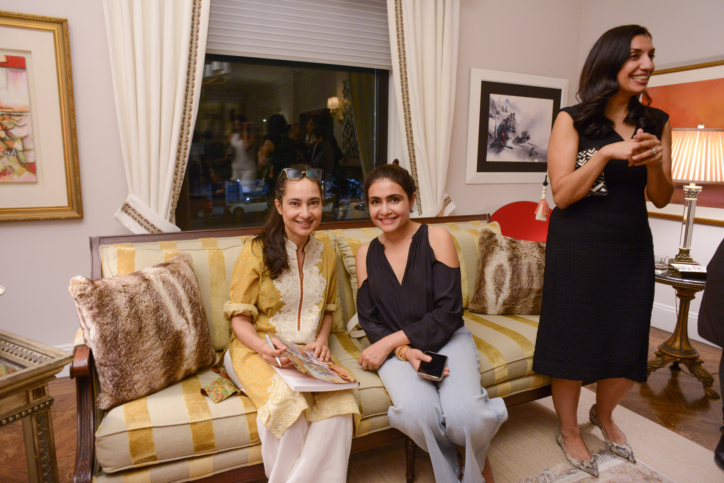 From left: Shahzia Sikander; Fatima Zuberi; Shamila N. Chaudhary