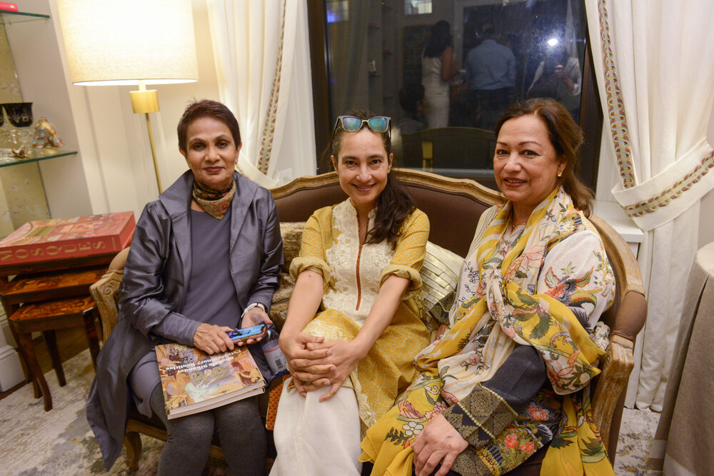 From left: Dr. Azra Raza; Shahzia Sikander; Shahnaz Sehgal