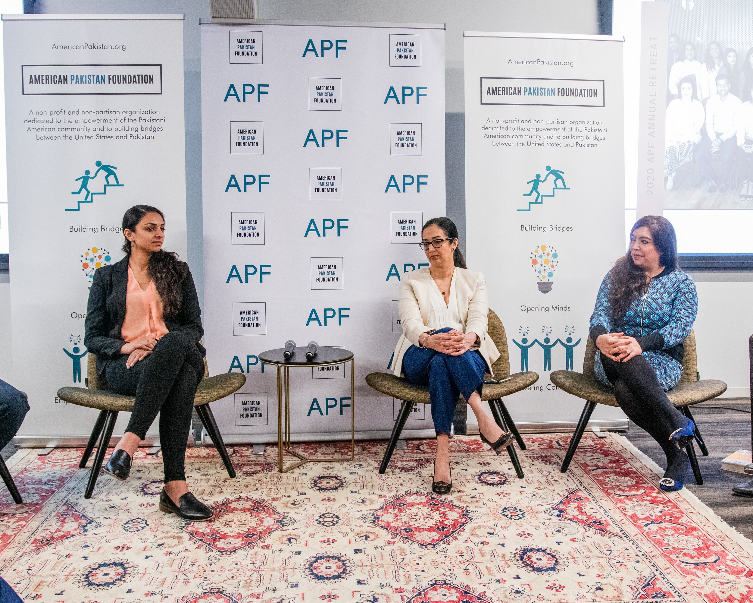 APF LC member Fatima Salman speaks on a panel about representation at the annual APF retreat.