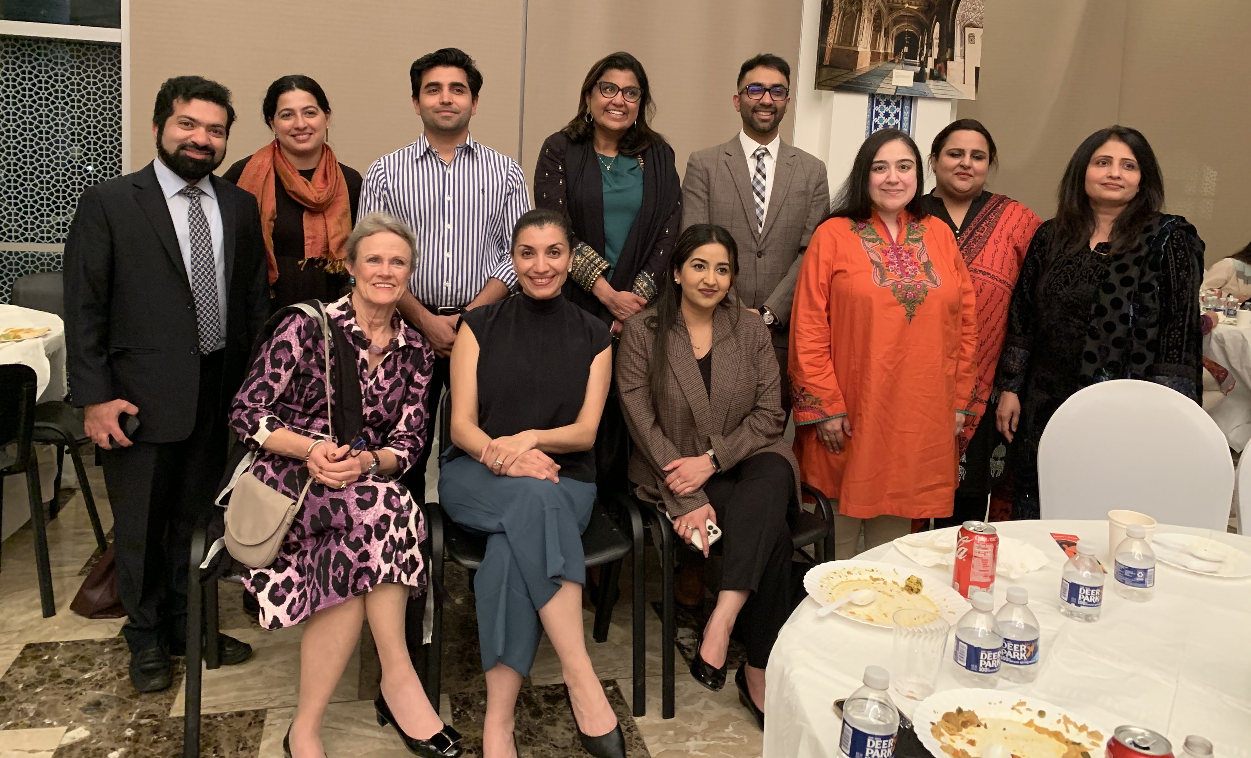 APF LC members celebrate women's history month at the Pakistani Embassy.