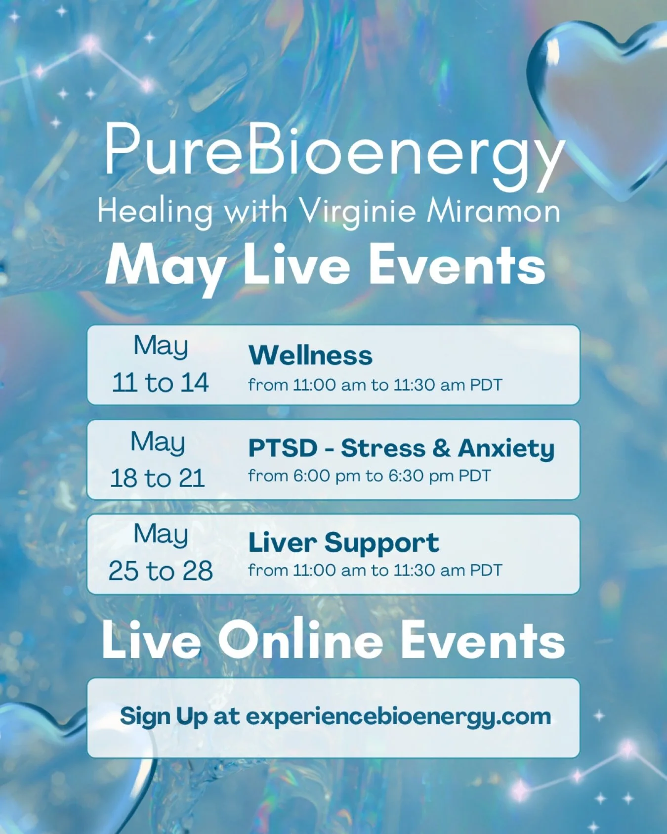 Save the dates, take this time to heal naturally and support your biofield on all levels.

#purebioenergy #naturalhealing #energywork #remotehealing #wellness