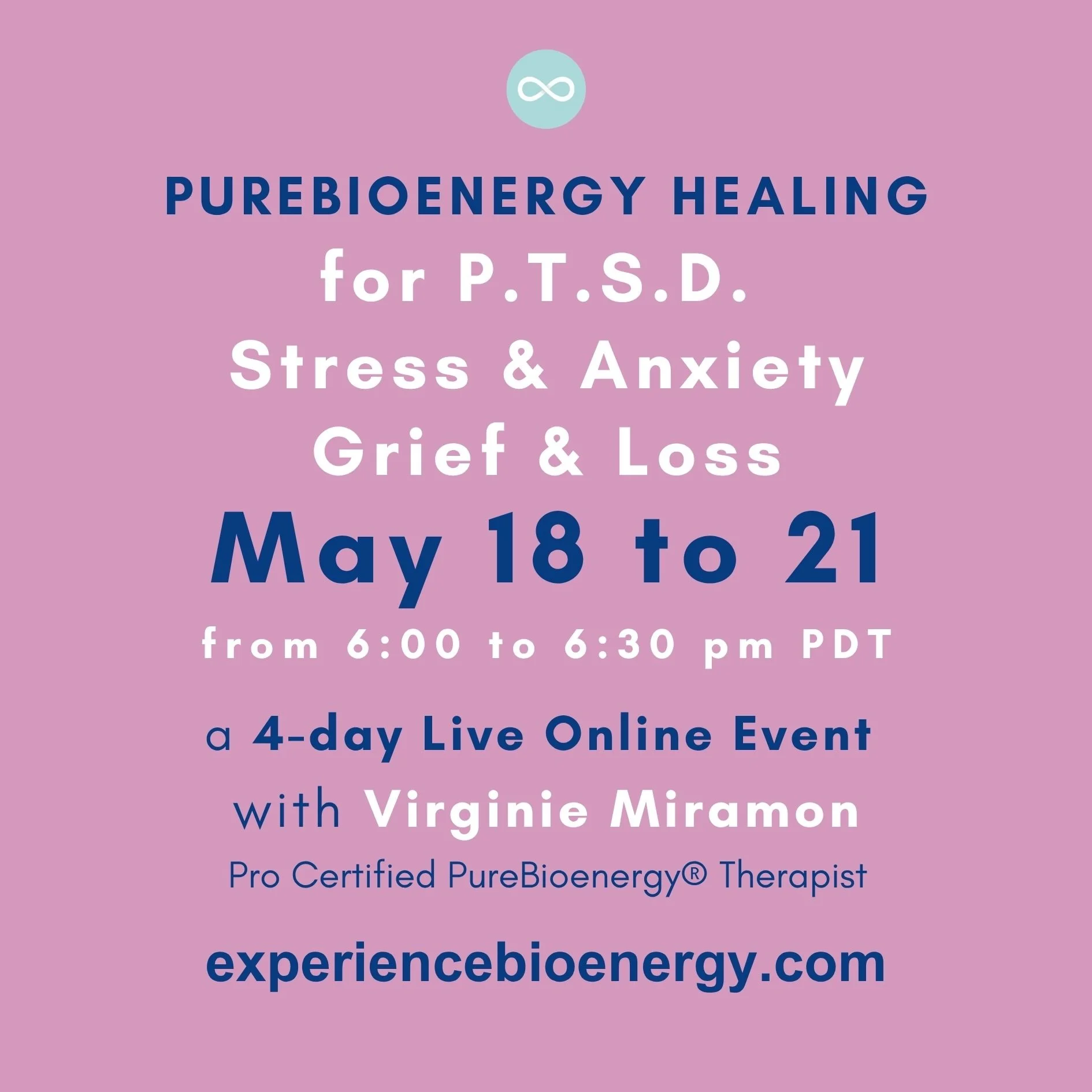Receive pure energy with Virginie Miramon - pro certified PureBioenergy therapist, for a complete PureBioenergy therapy - 4 powerful and beautiful sessions back to back online, from the comfort of your home.

Source energy helps raise our frequencies