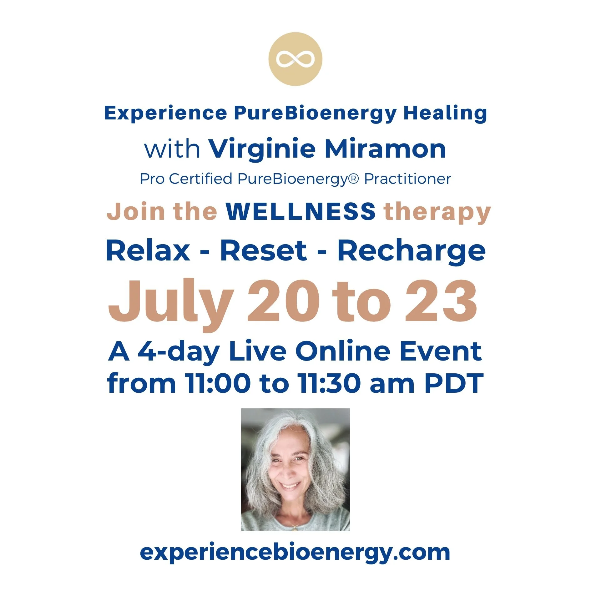 Our monthly Wellness sessions start on Monday July 20. Feel balanced, stronger and happier with PureBioenergy healing from the comfort of your home, with your loved ones (one sign-up per household).

Go to the link in profile for registration and inf